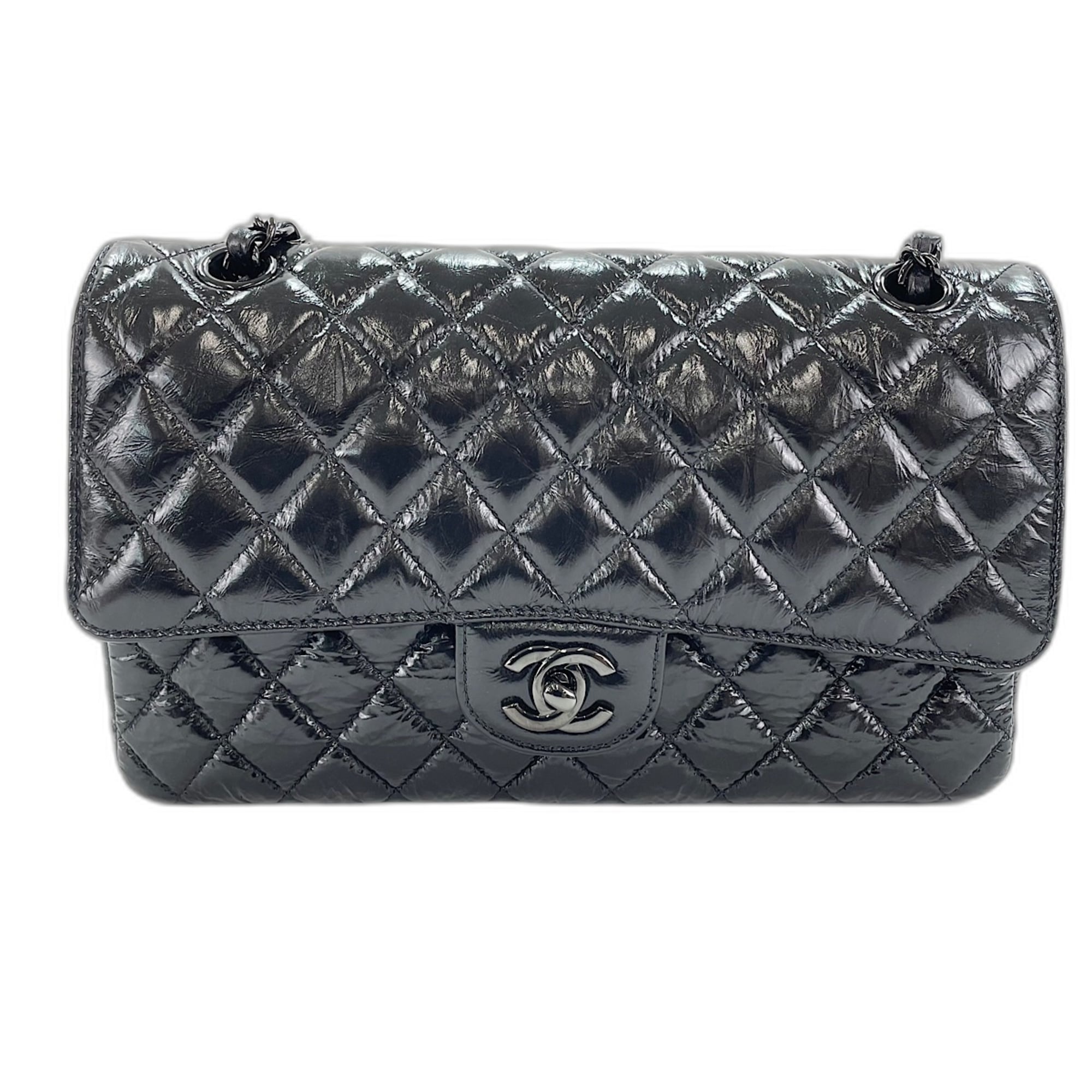 Chanel Matelasse Black Pvc Shoulder Bag (Pre-Owned)