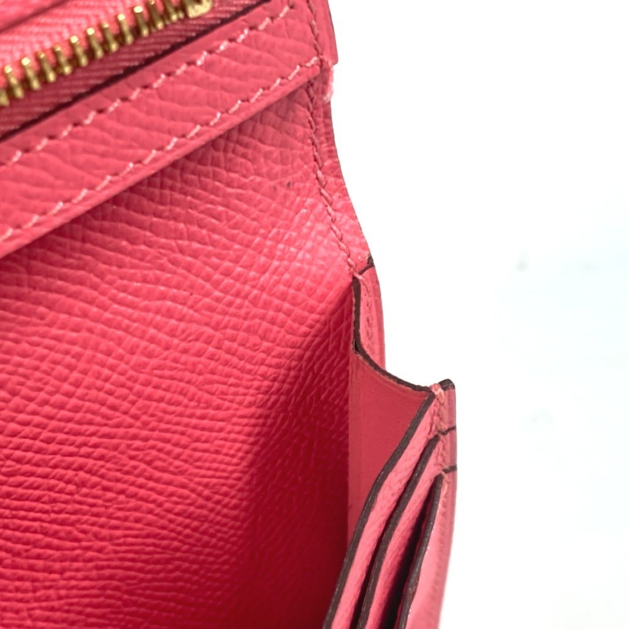 Hermes Pink Epsom Leather Long Wallet (Bi-Fold) (Pre-Owned)