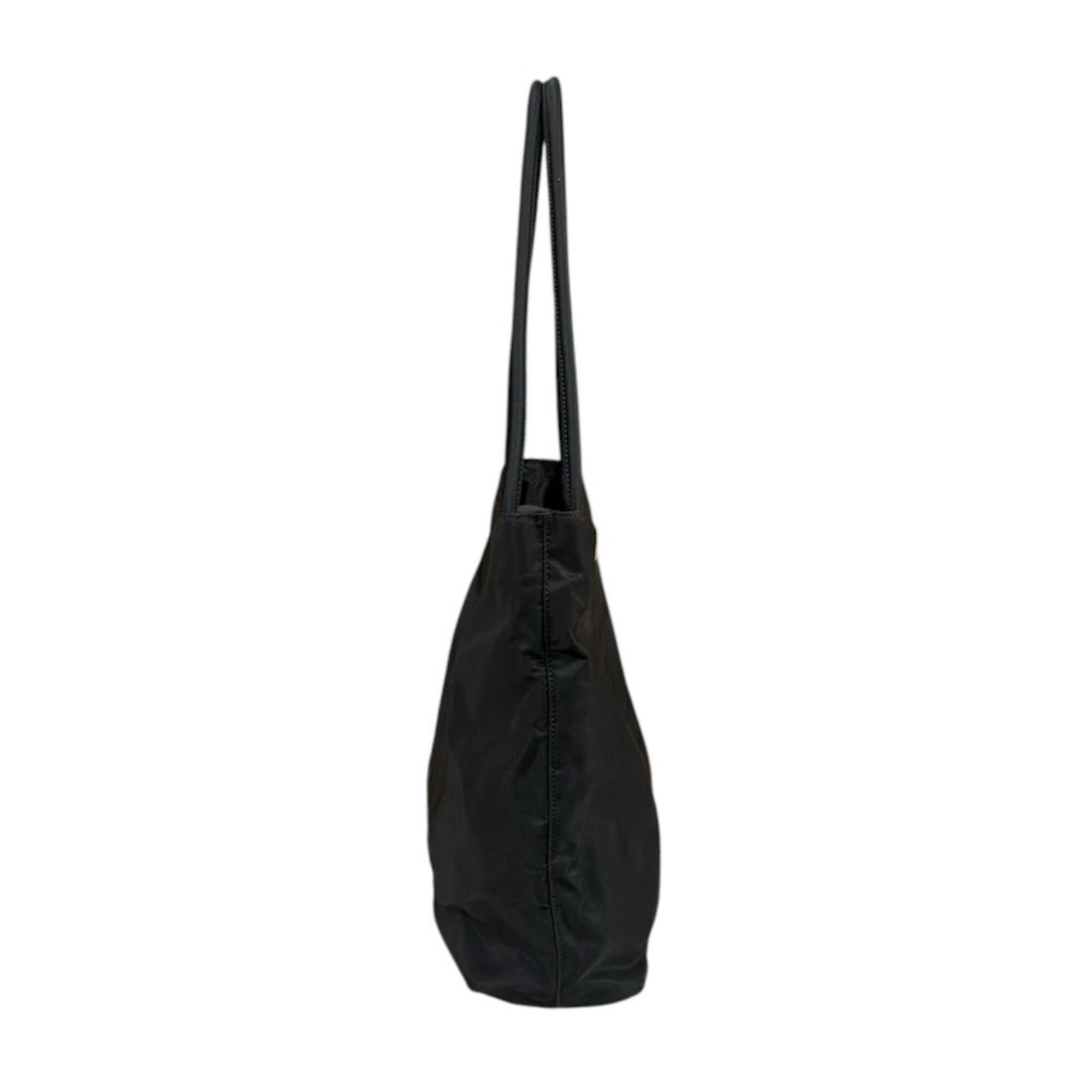 Prada Black Nero Nylon Handbag Tote Bag (Pre-Owned)