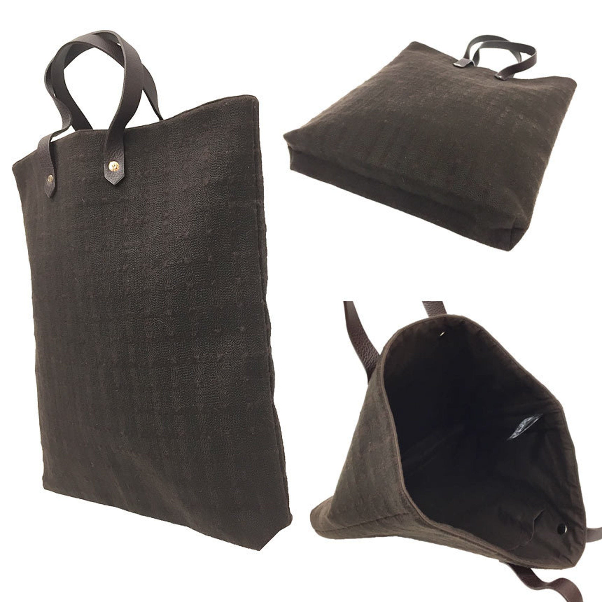 Hermes Ahmedabad Brown Wool 100% Tote Bag (Pre-Owned)