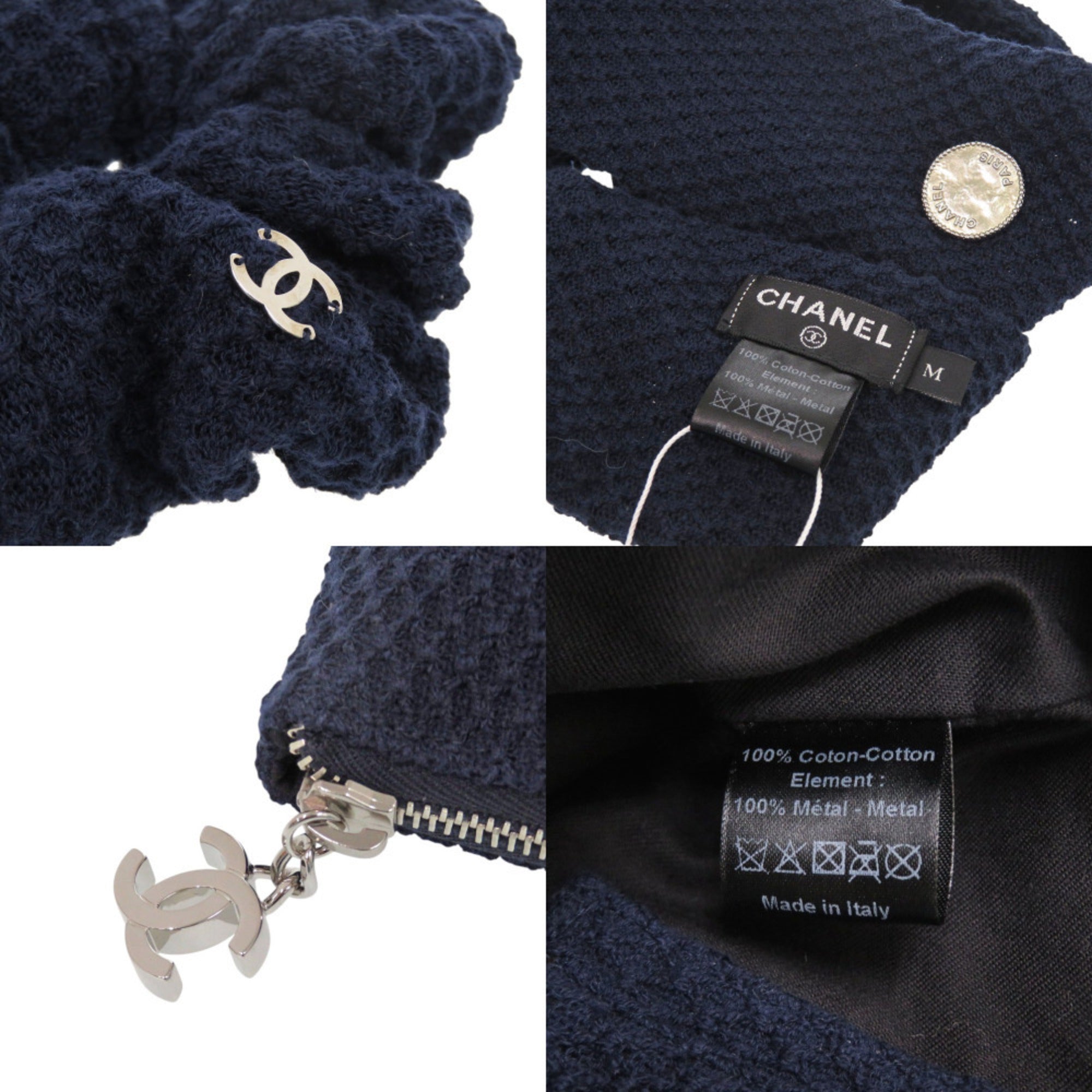 Chanel Navy Cotton Pouch (Pre-Owned)