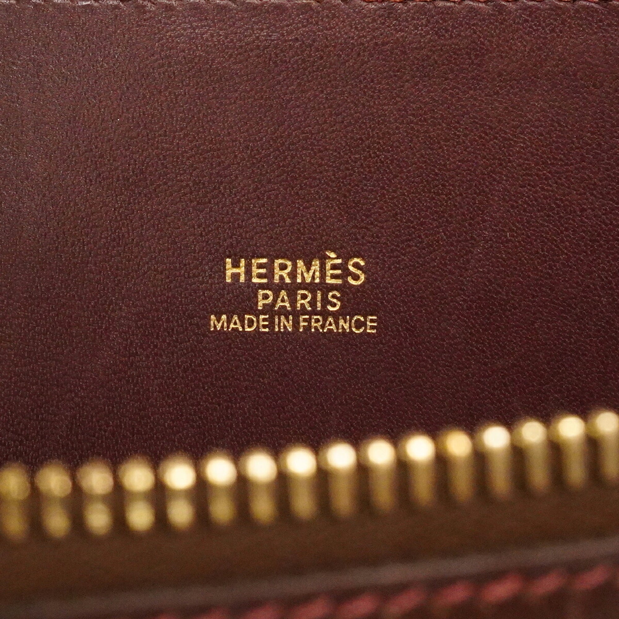 Hermes Brown Box Calf Leather Handbag (Pre-Owned)