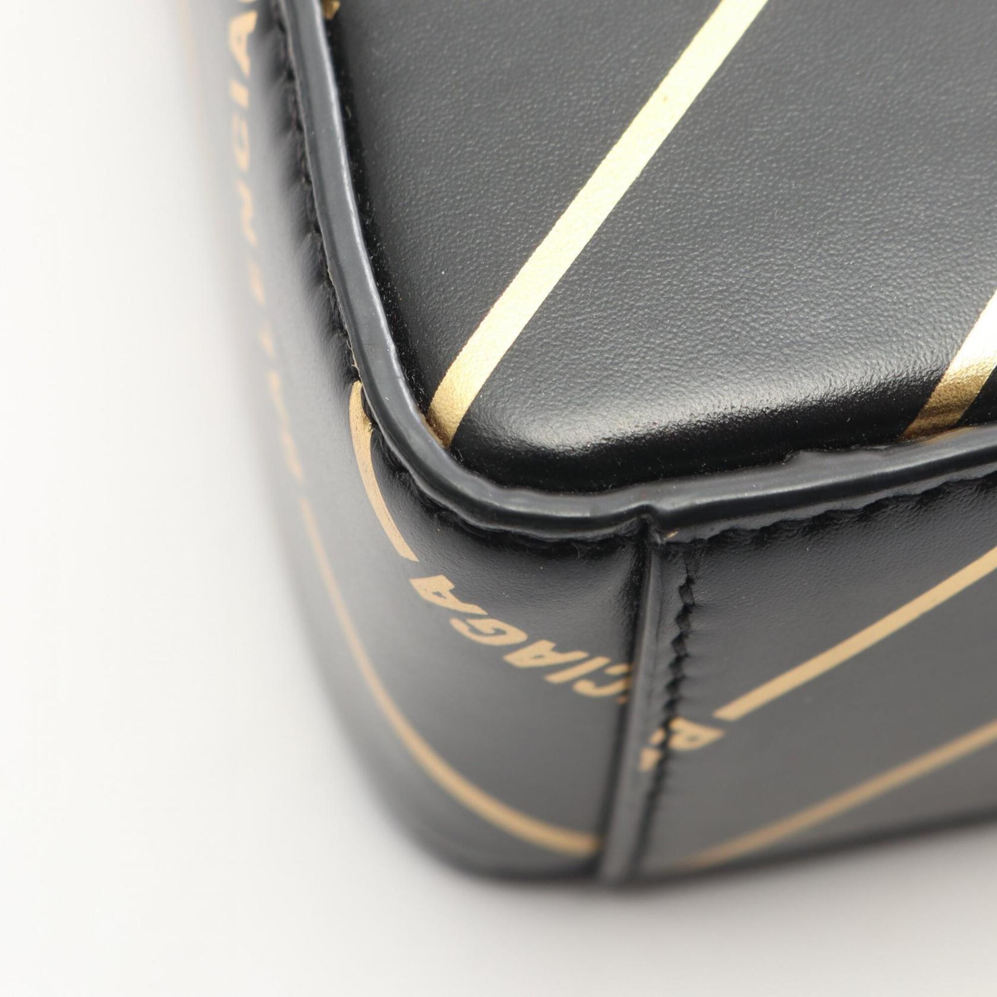 Balenciaga Black Gold Leather Handbag Shoulder Bag (Pre-Owned)