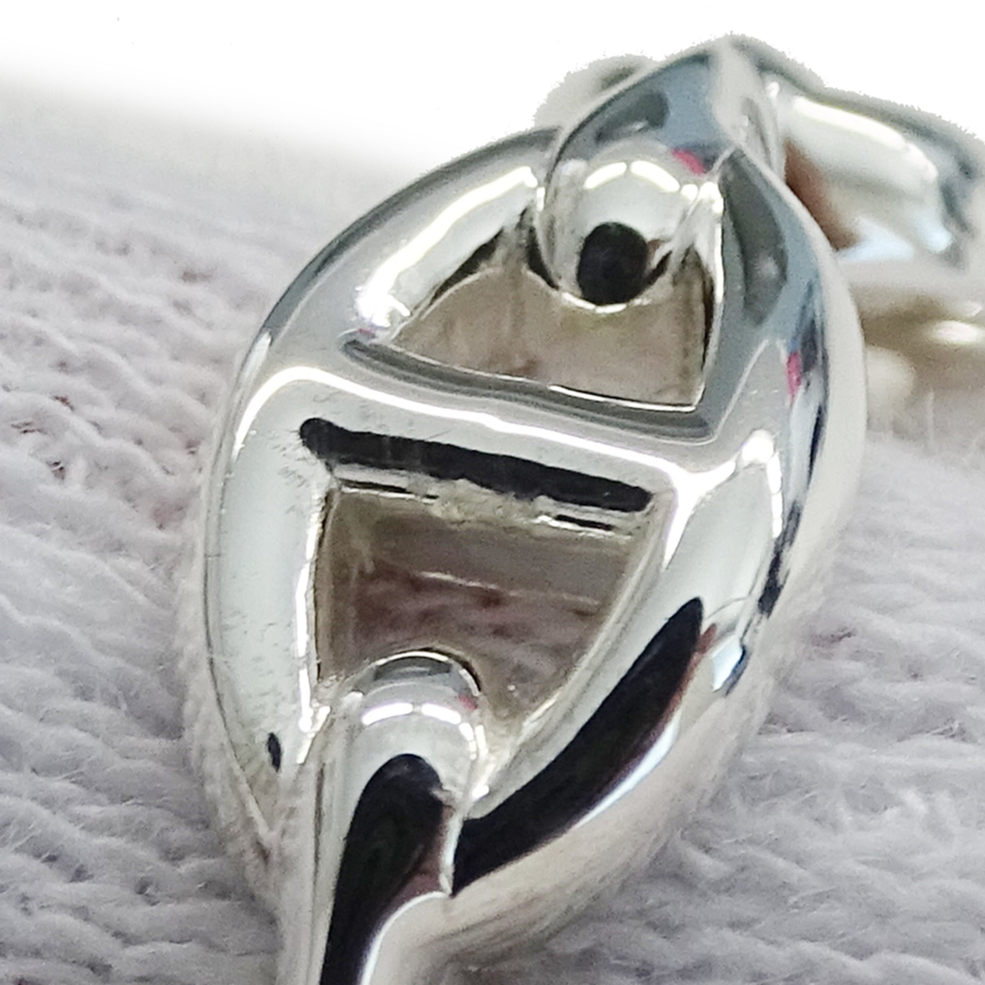 Hermes Silver Silver 925 Band Ring (Pre-Owned)