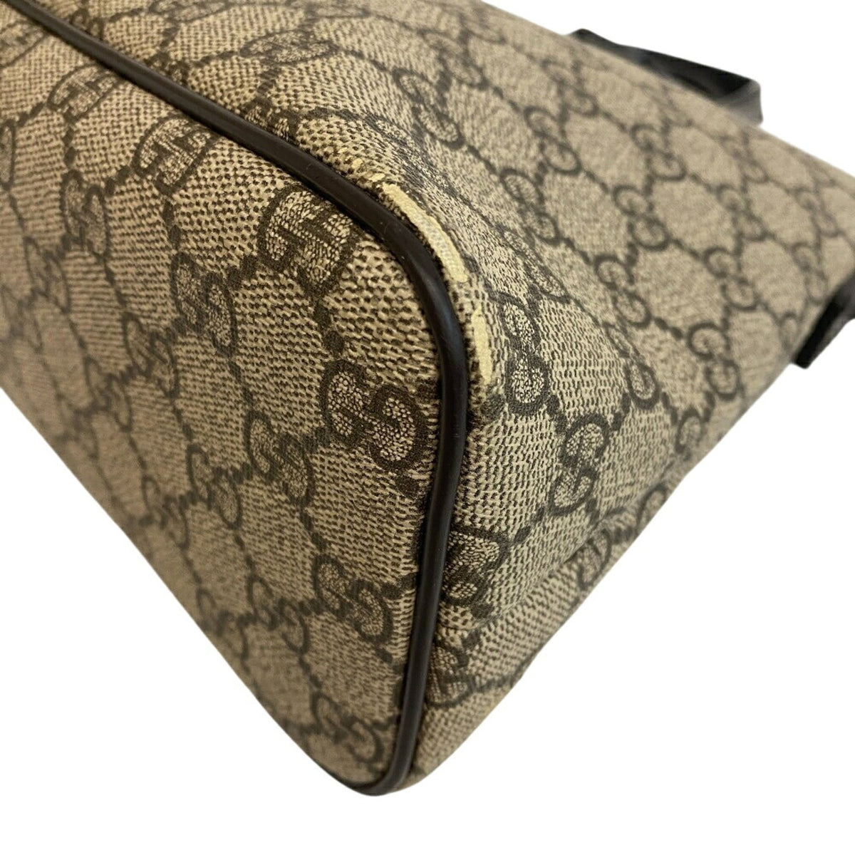 Gucci Beige Pvc Handbag Shoulder Bag (Pre-Owned)
