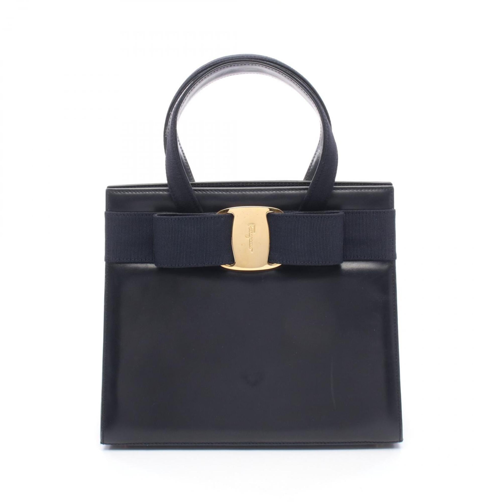 Salvatore Ferragamo Navy Leather Handbag (Pre-Owned)