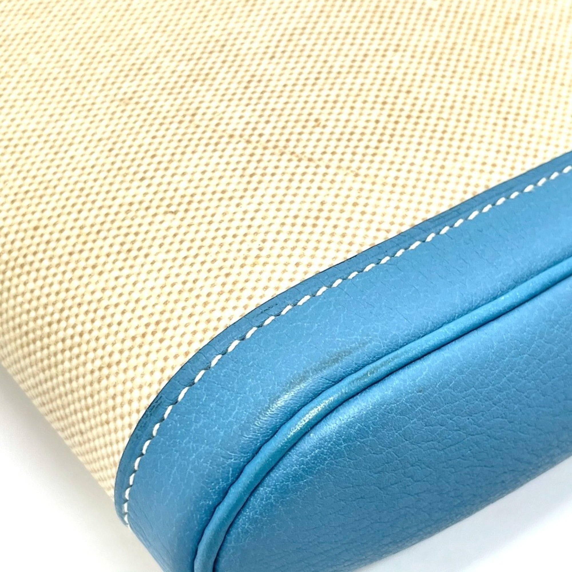 Hermes Equi Blue Paradise Toile H Taurillon Clemence Leather Clutch Bag Pouch (Pre-Owned)