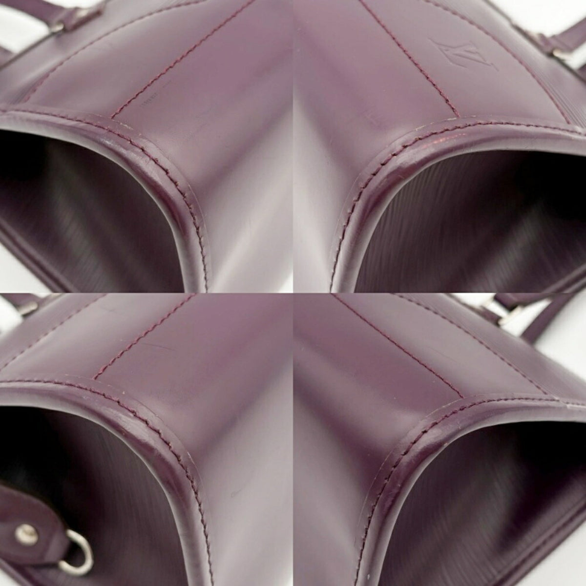 Louis Vuitton Cassis Purple Leather Shoulder Bag (Pre-Owned)