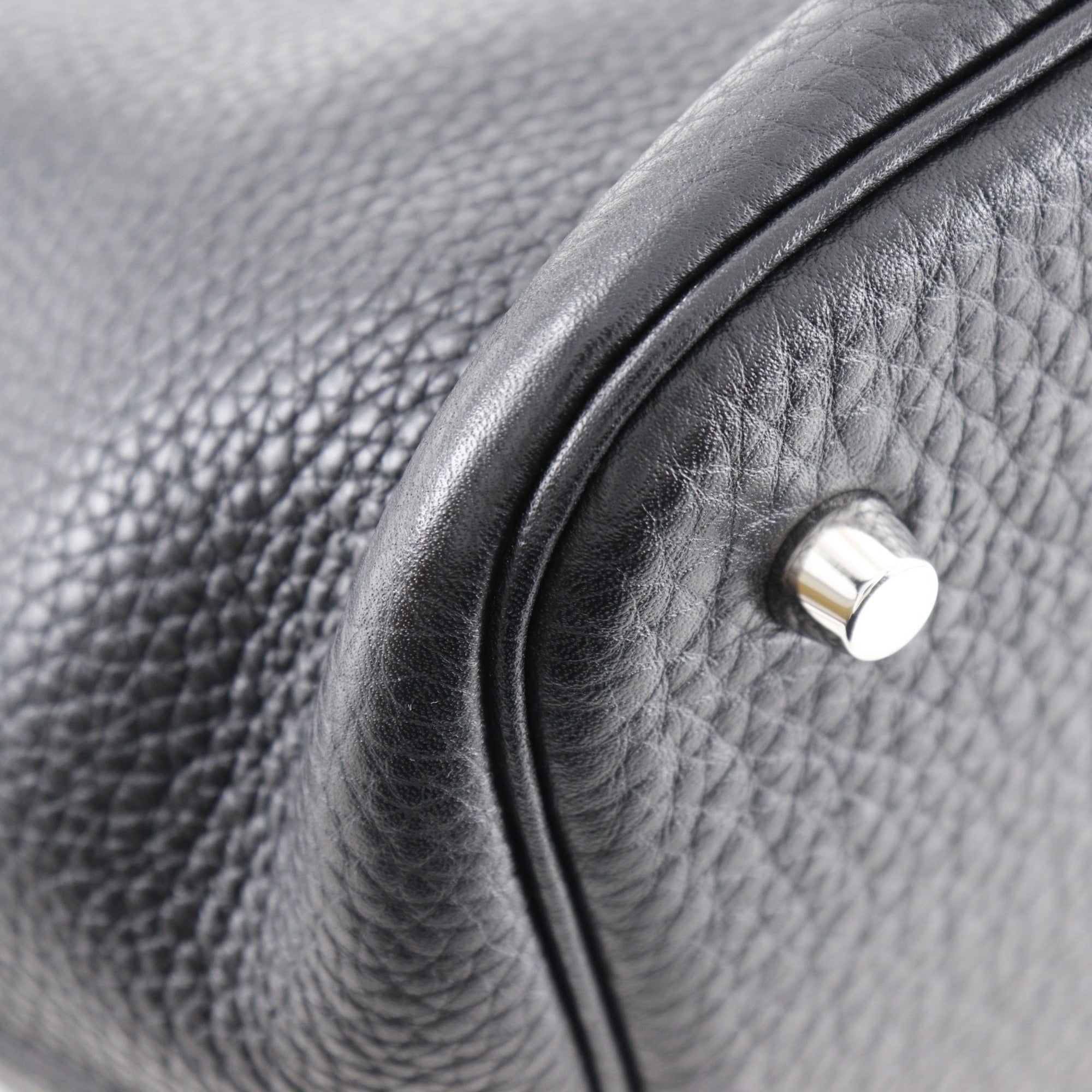 Hermes Black Taurillon Clemence Leather Handbag (Pre-Owned)
