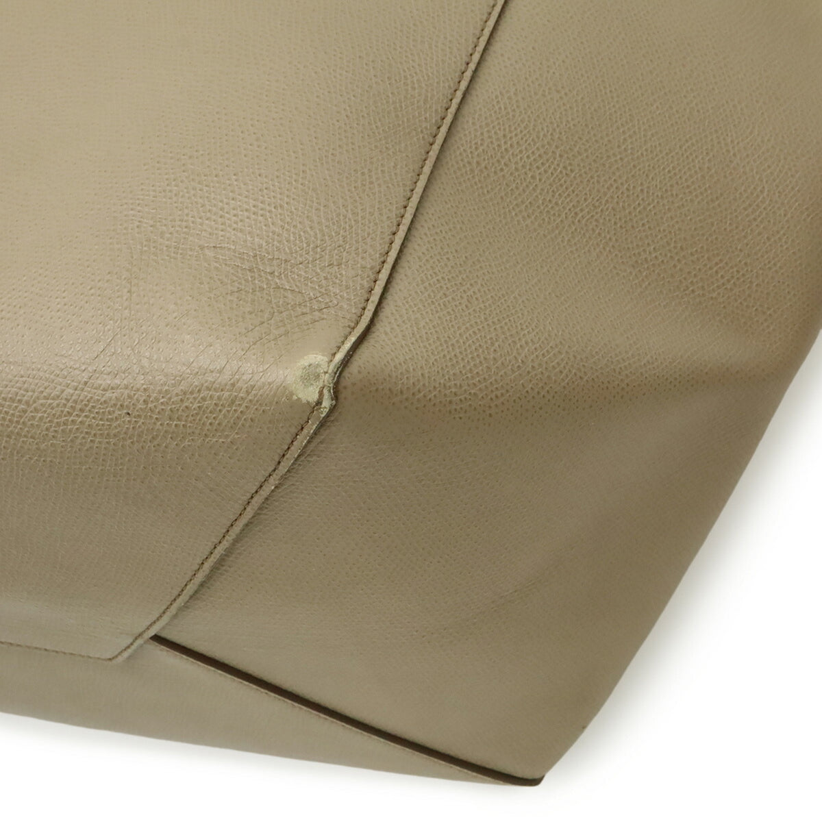 Celine Cabas Grayish Leather Shoulder Bag Tote Bag (Pre-Owned)