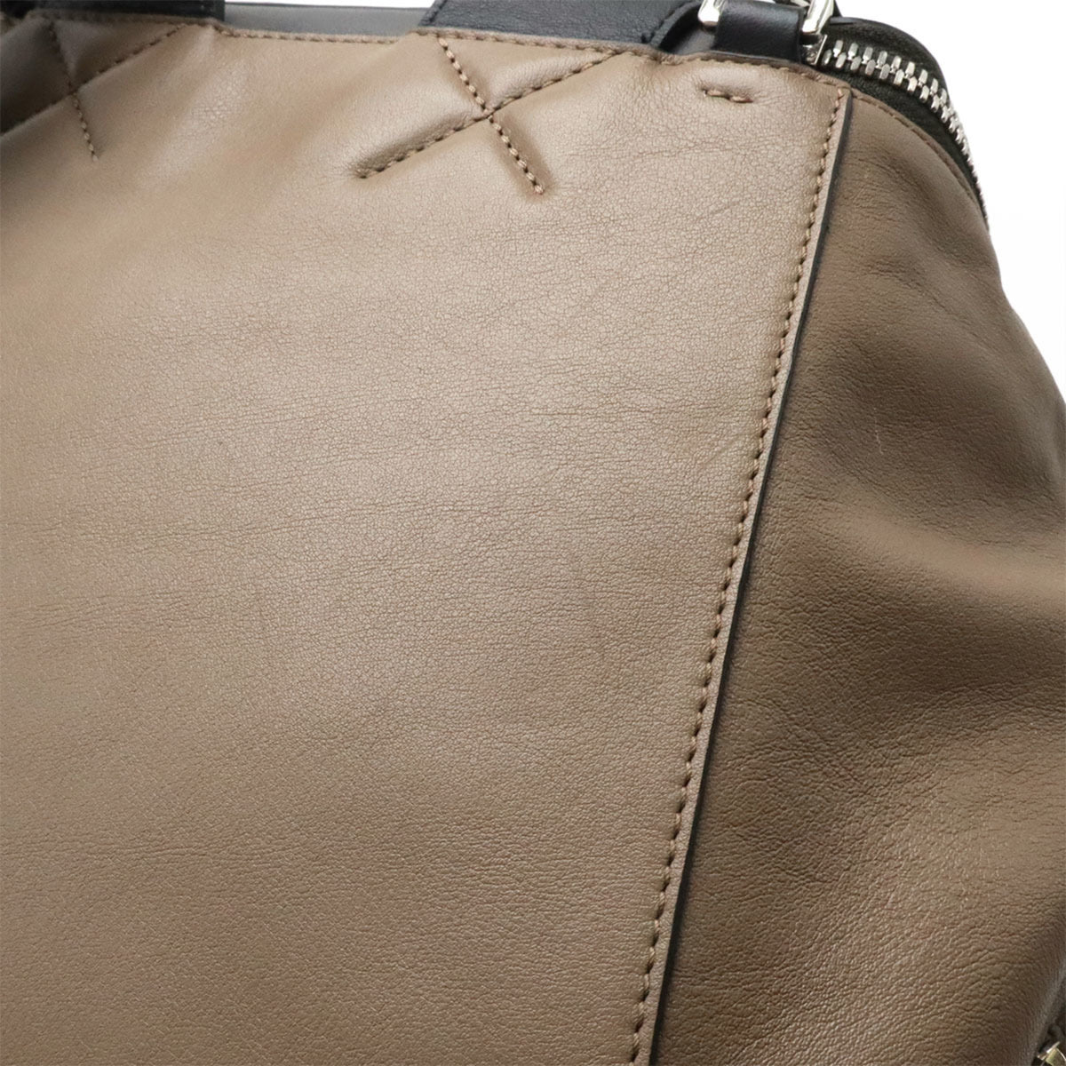Loewe Black Brown Gray Leather Backpack (Pre-Owned)