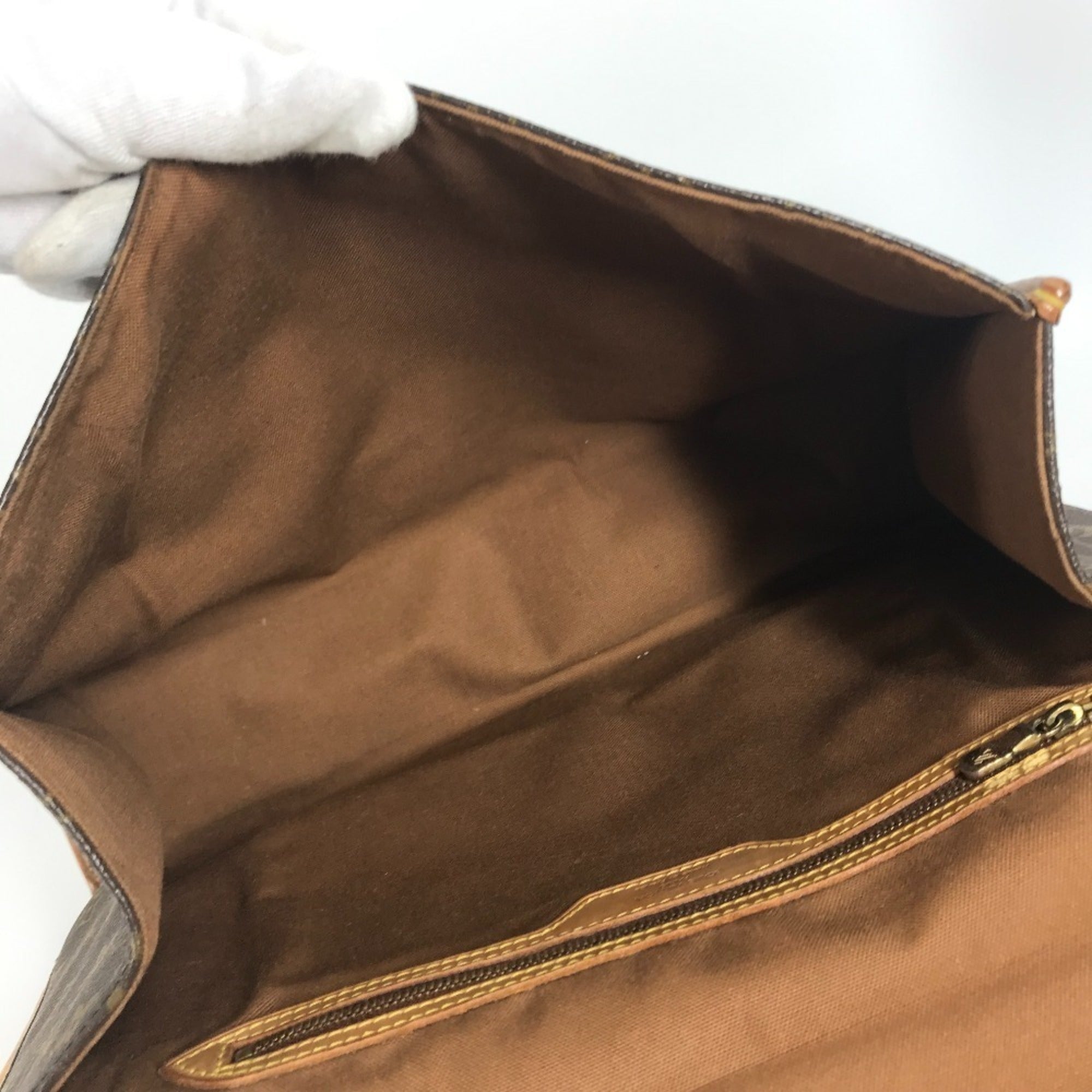 Louis Vuitton Brown Monogram Canvas Handbag Shoulder Bag (Pre-Owned)