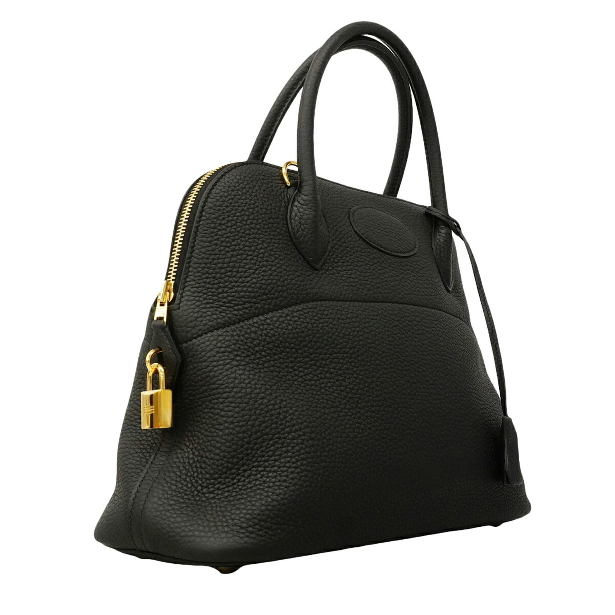 Hermes Black Taurillon Clemence Leather Handbag (Pre-Owned)