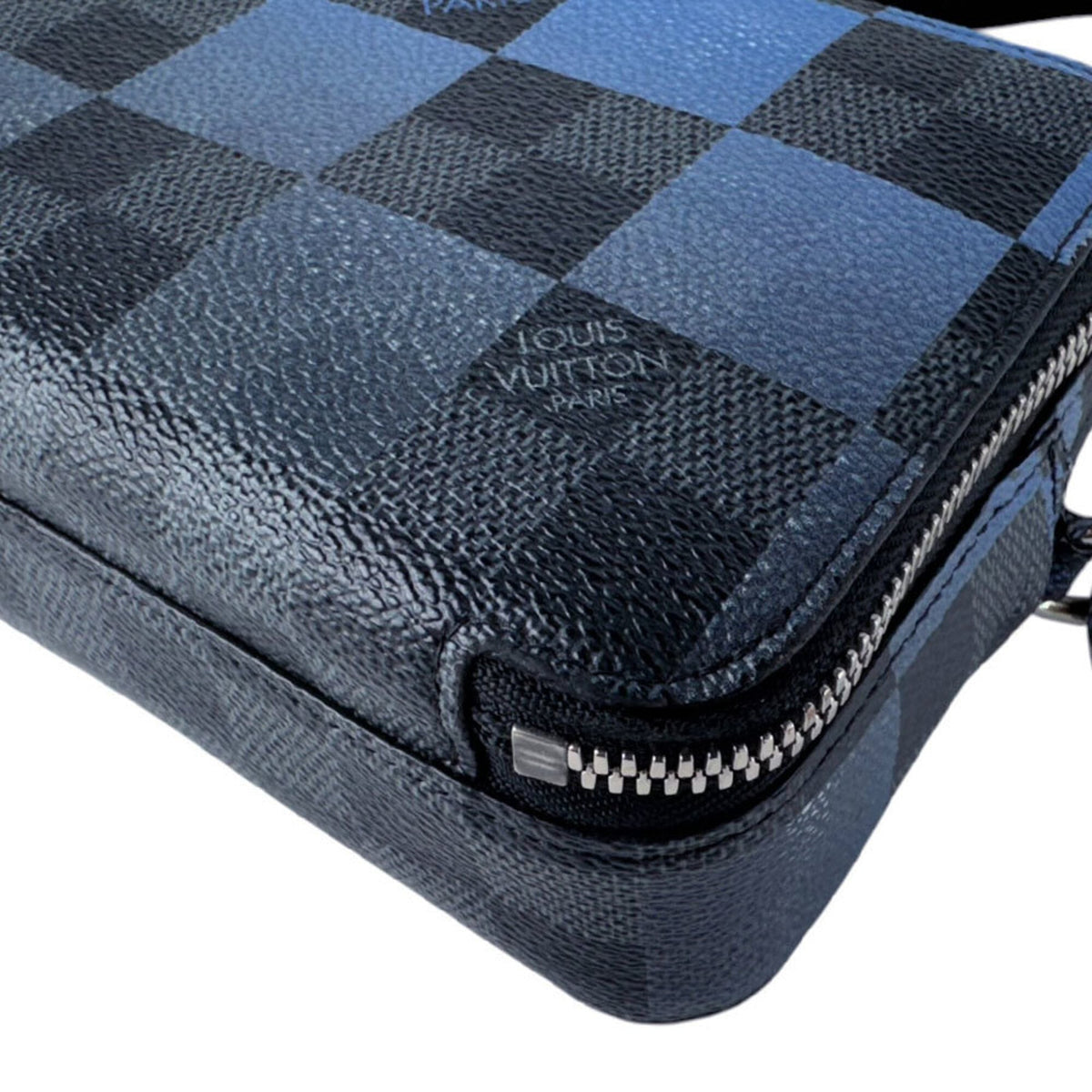 Louis Vuitton Black Blue Damier Graphite Damier Graphite Shoulder Bag (Pre-Owned)