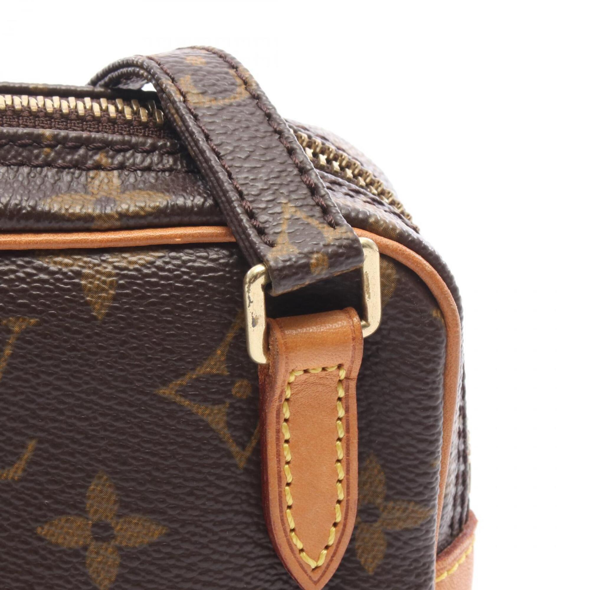 Louis Vuitton Brown Monogram Coated Canvas Leather Handbag Shoulder Bag (Pre-Owned)