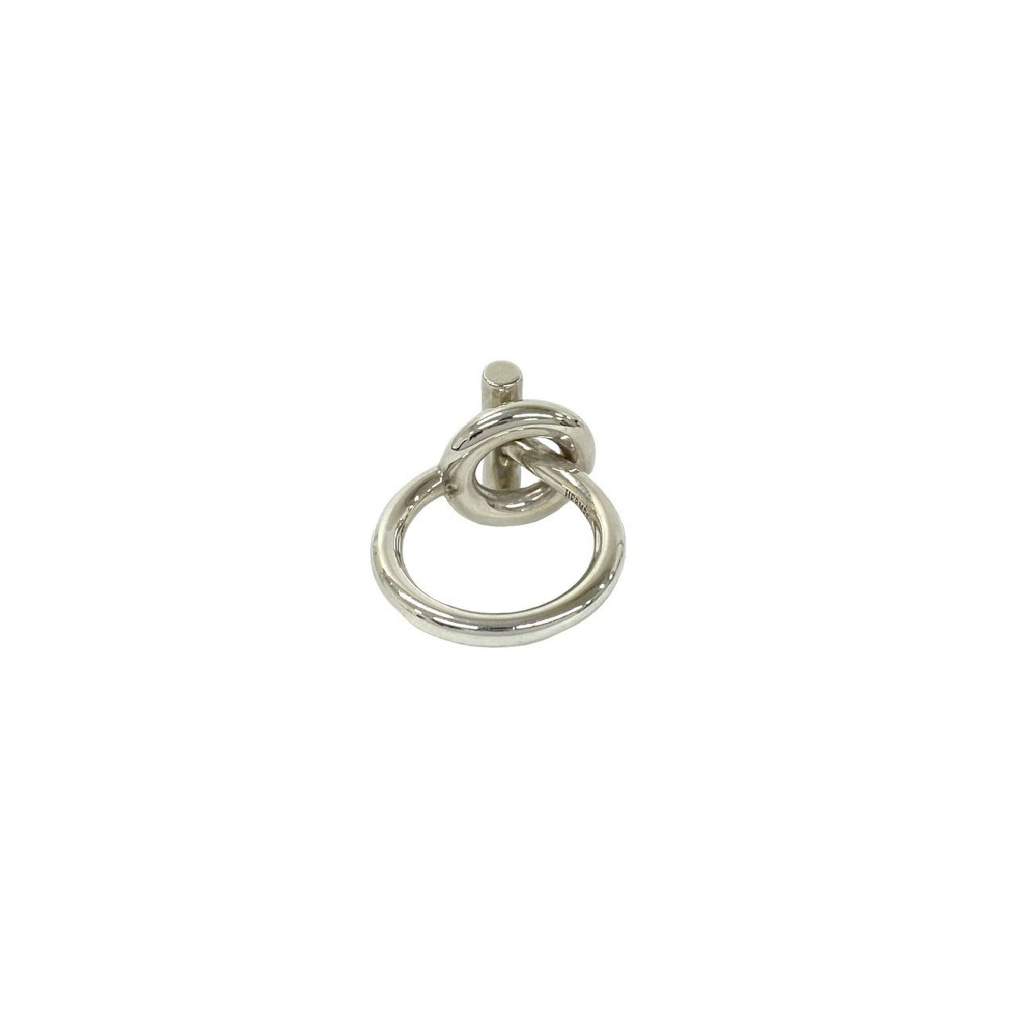 Hermes Silver Silver 925 Band Ring (Pre-Owned)