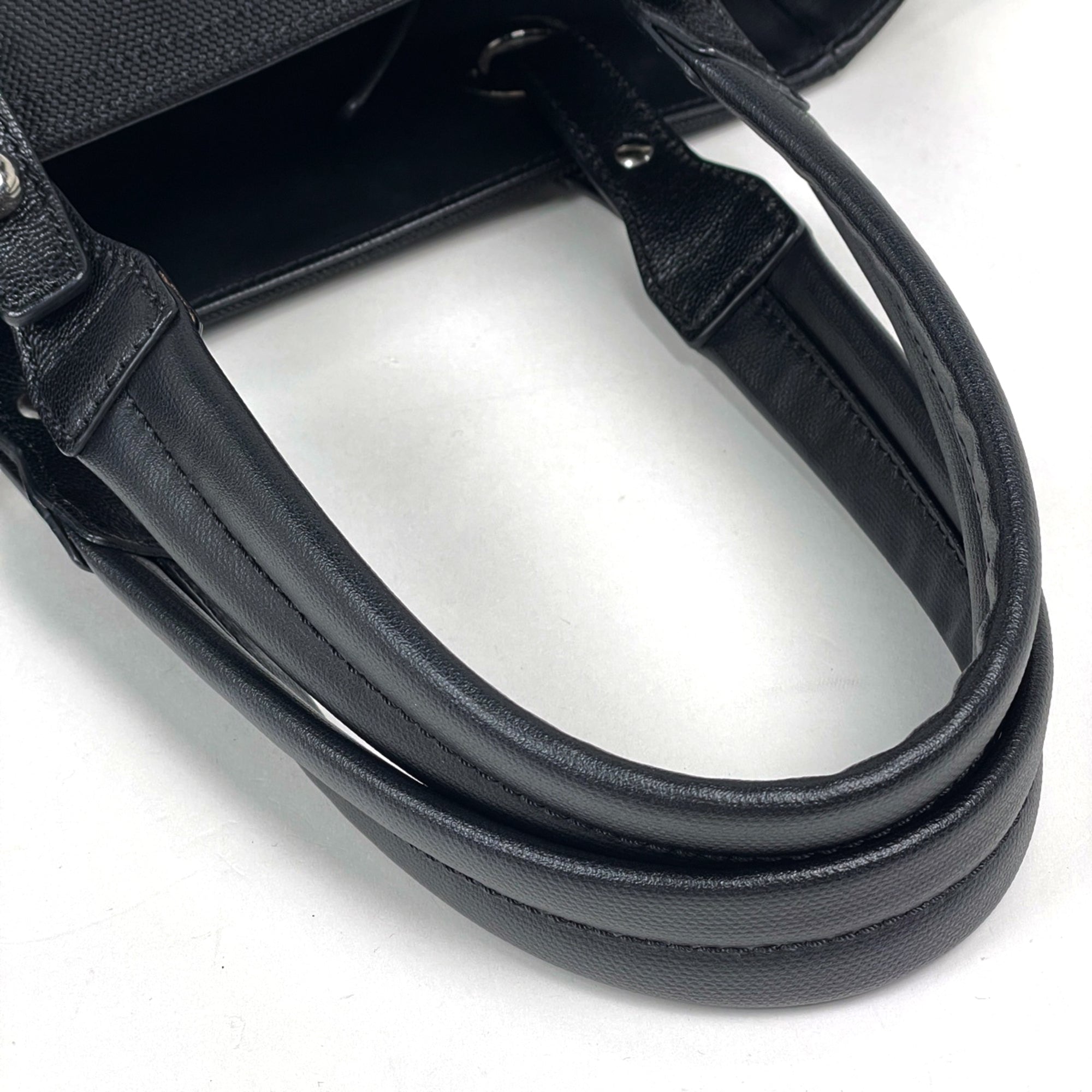 Chanel Black Coated Canvas Tote Bag (Pre-Owned)
