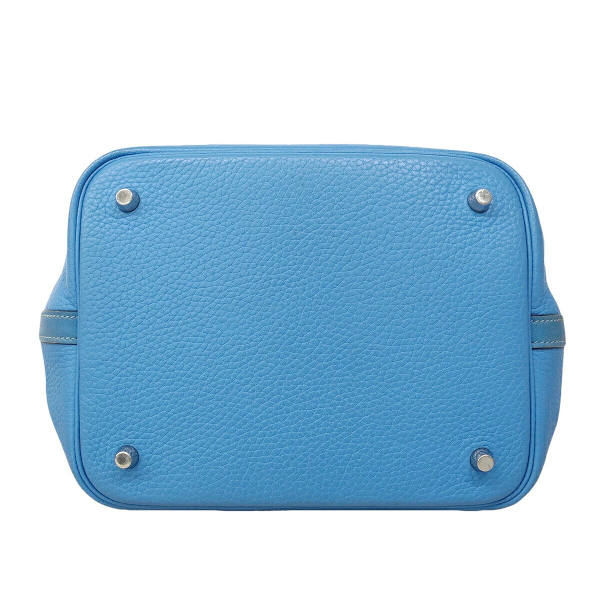 Hermes Azur Blue Paradise Taurillon Clemence Leather Swift Leather Swift Leather Handbag (Pre-Owned)