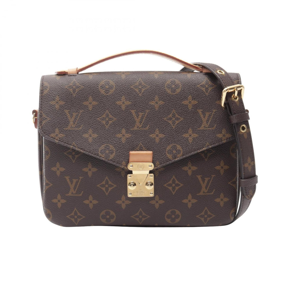 Louis Vuitton Brown Pvc Monogram Leather Coated Canvas Handbag Pochette (Pre-Owned)