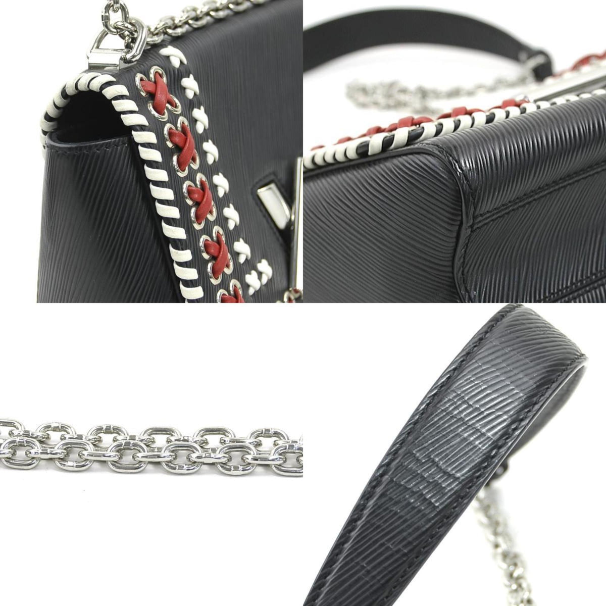 Louis Vuitton Black Red Color White Epi Leather Shoulder Bag (Pre-Owned)