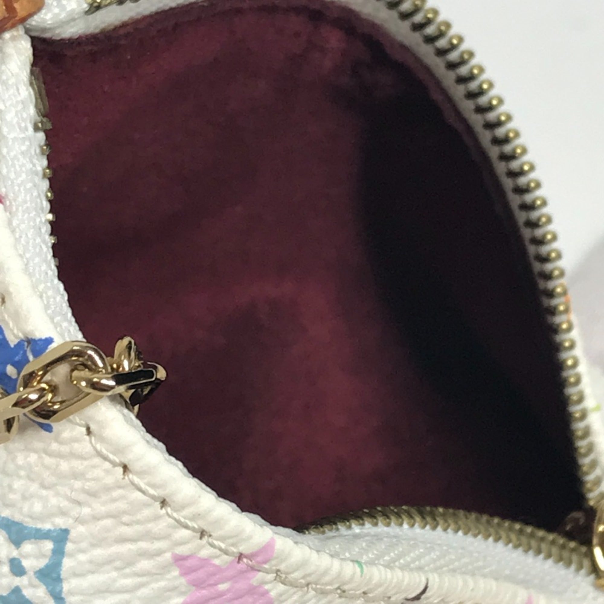 Louis Vuitton Blanc White Monogram Multicolore Coin Purse/Coin Case (Pre-Owned)