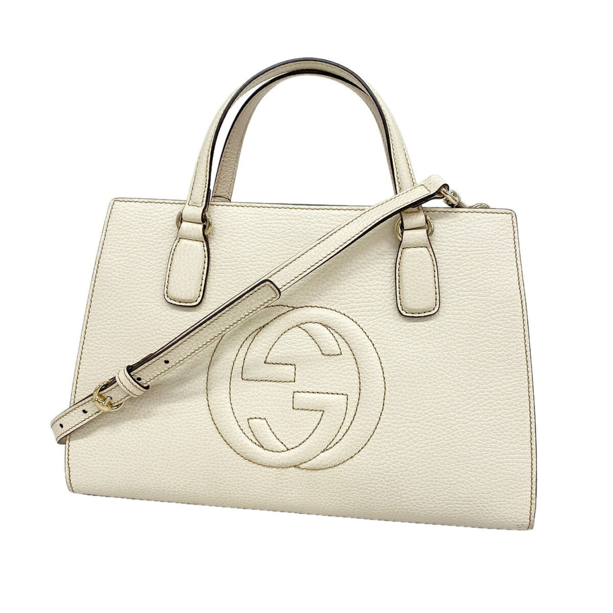 Gucci Ivory Leather Handbag (Pre-Owned)