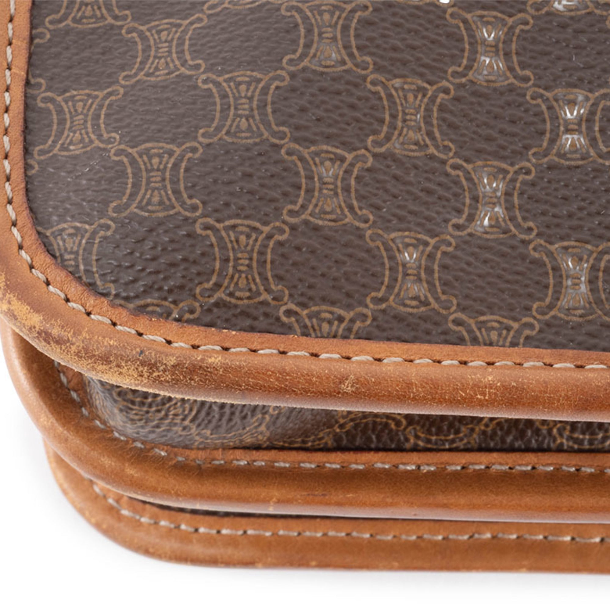 Celine Macadam Brown Pvc Leather Shoulder Bag (Pre-Owned)