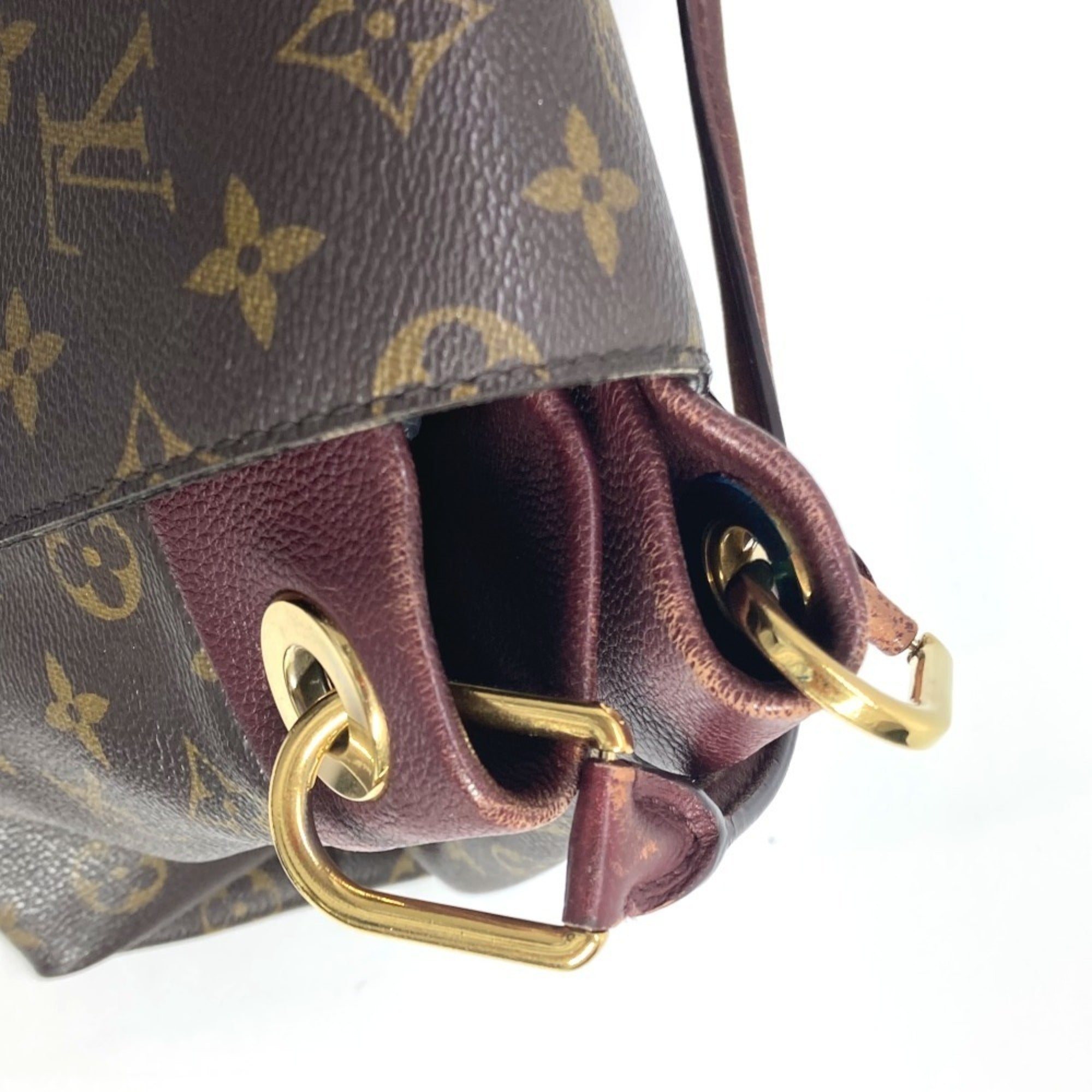 Louis Vuitton Brown Purple Monogram Canvas Shoulder Bag Tote Bag (Pre-Owned)
