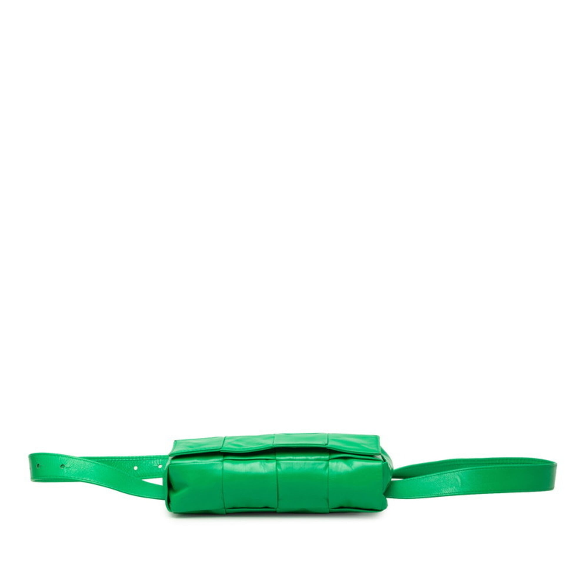 Bottega Veneta Green Leather Fanny Pack Sling Bag (Pre-Owned)