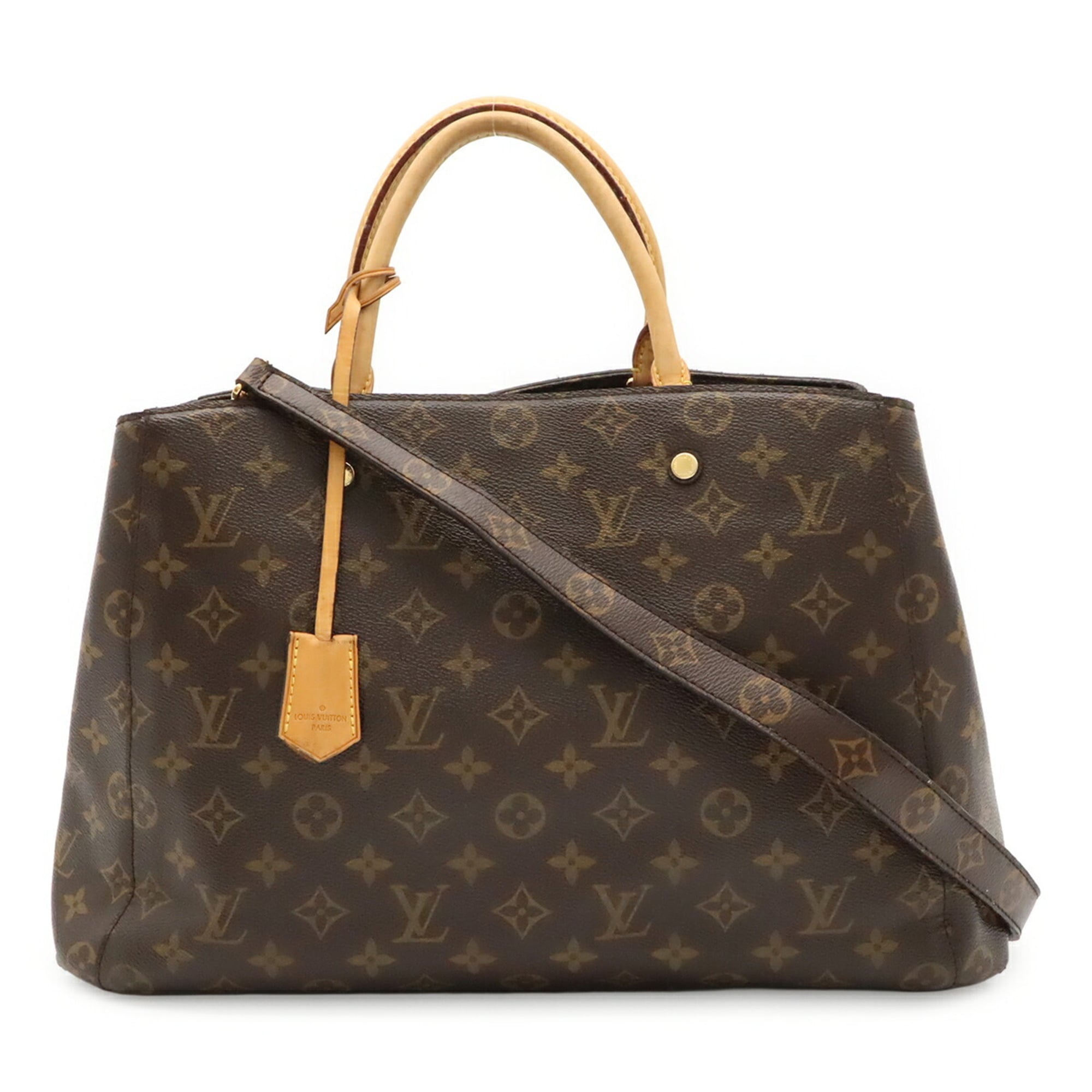 Louis Vuitton Brown Monogram Monogram Handbag Shoulder Bag Tote Bag (Pre-Owned)