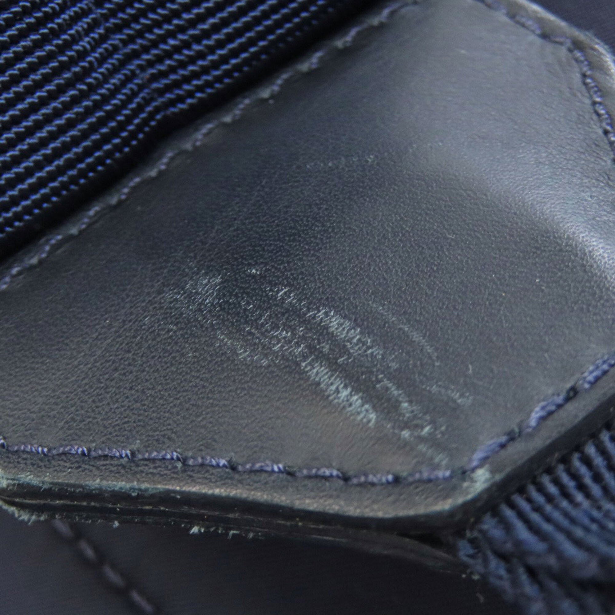 Louis Vuitton Navy Leather Backpack (Pre-Owned)