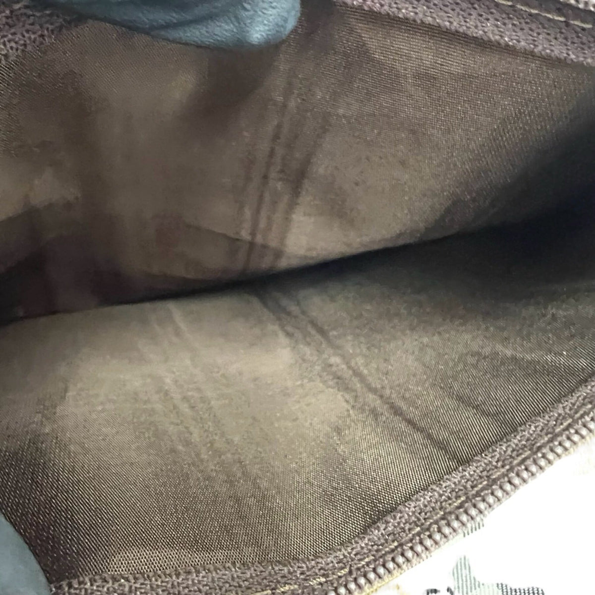 Burberry Beige Brown Canvas Leather Pochette Shoulder Bag (Pre-Owned)