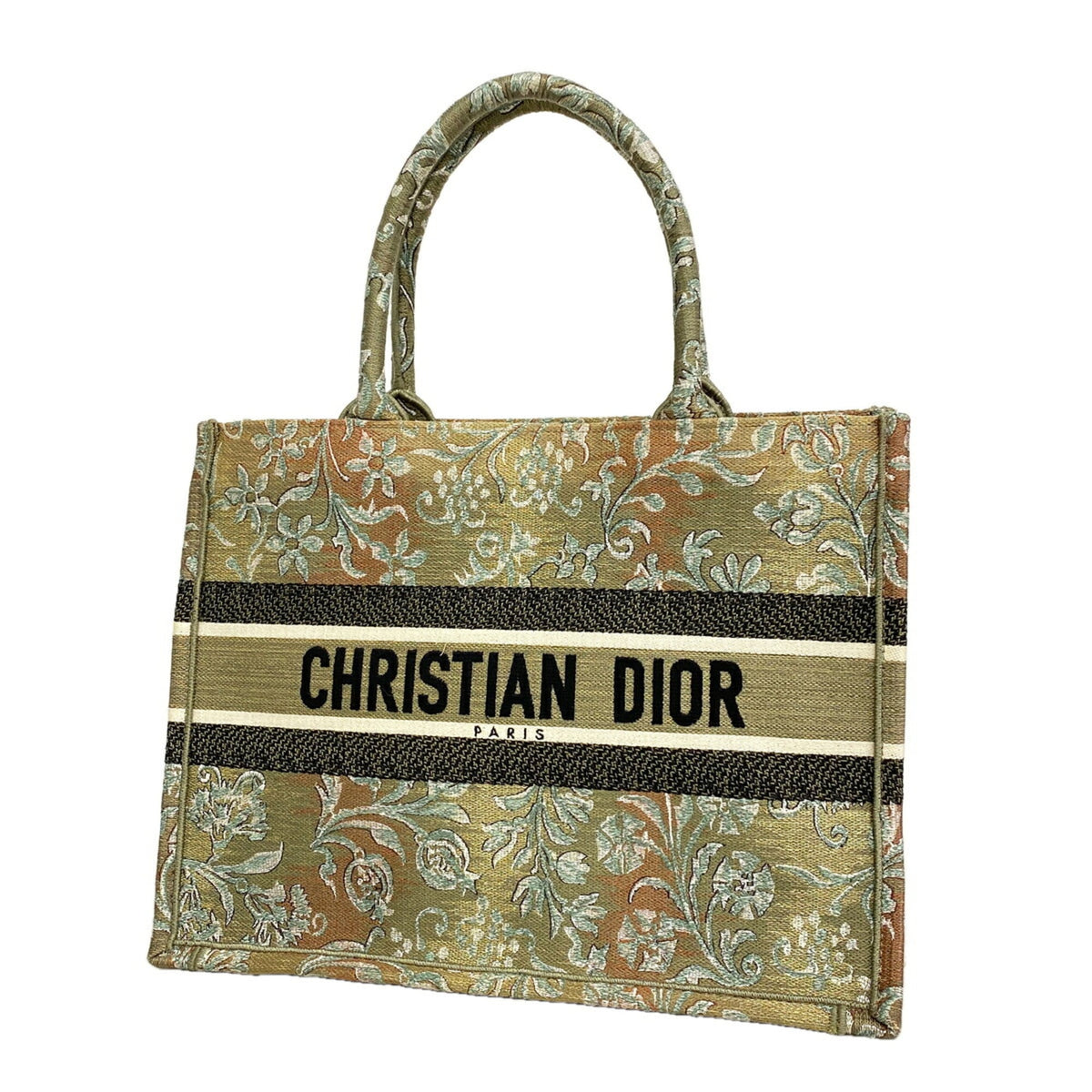 Christian Dior Moss Green Canvas Tote Bag (Pre-Owned)