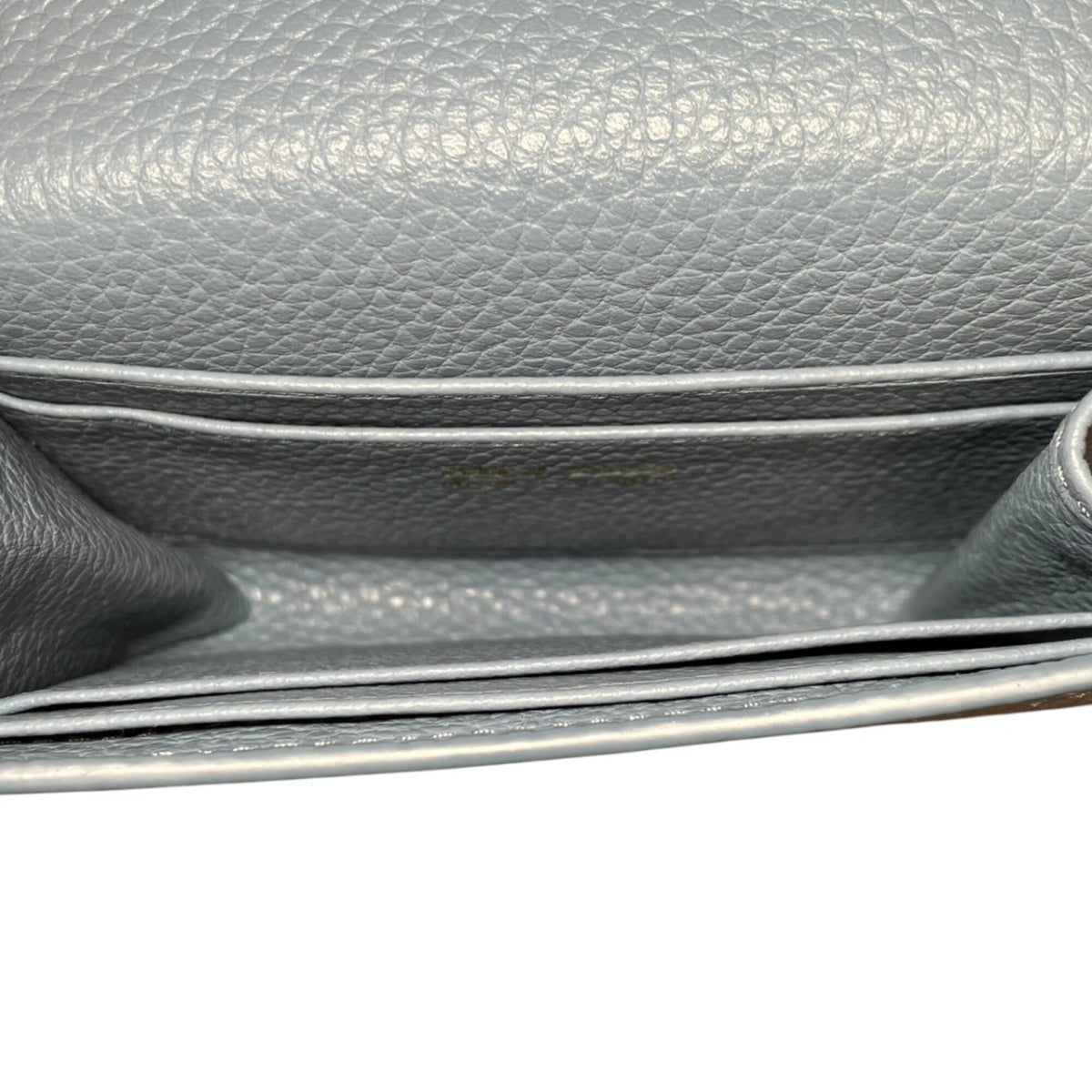 Miu Miu Light Blue Gray Leather Coin Purse/Coin Case (Pre-Owned)