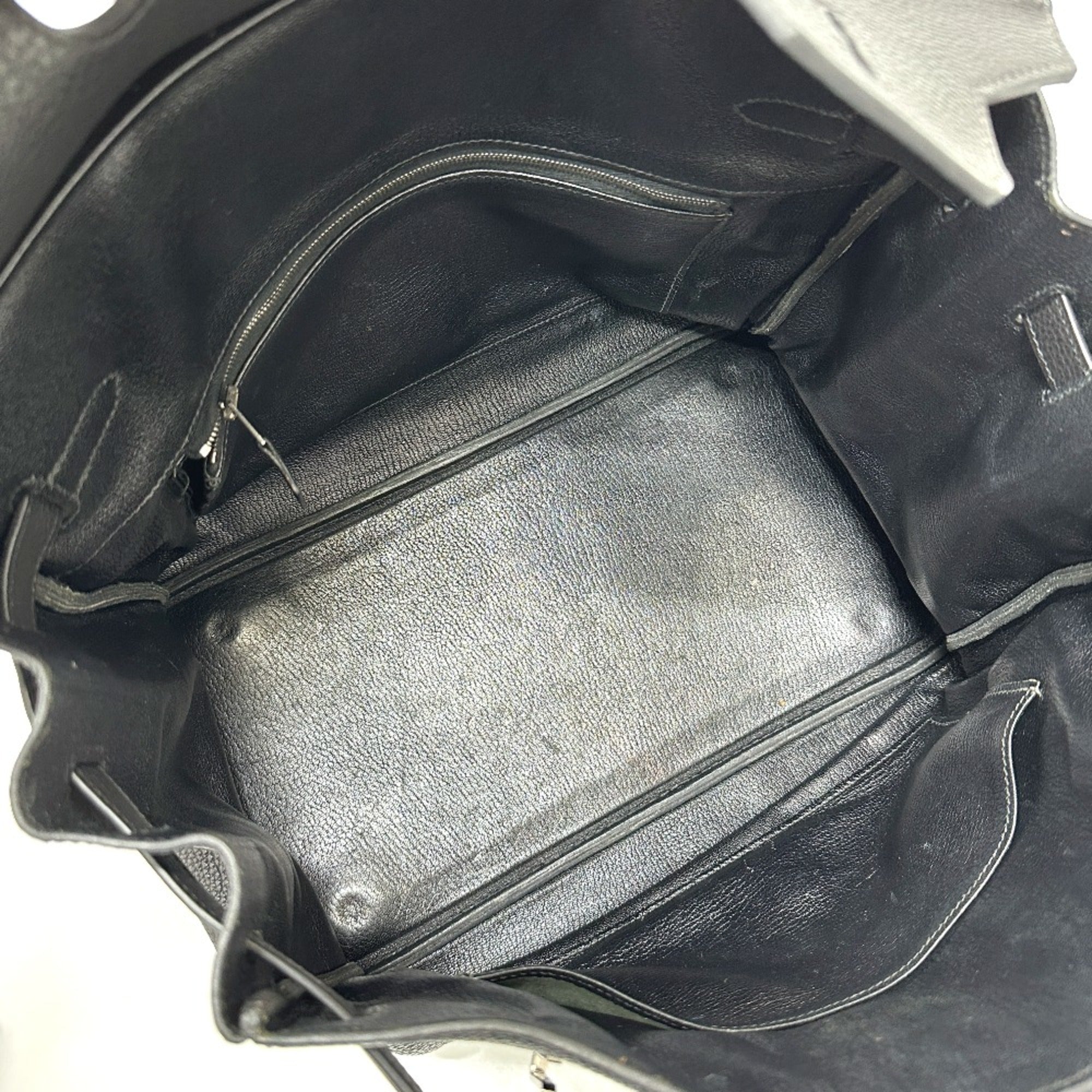 Hermes Black Leather Handbag (Pre-Owned)
