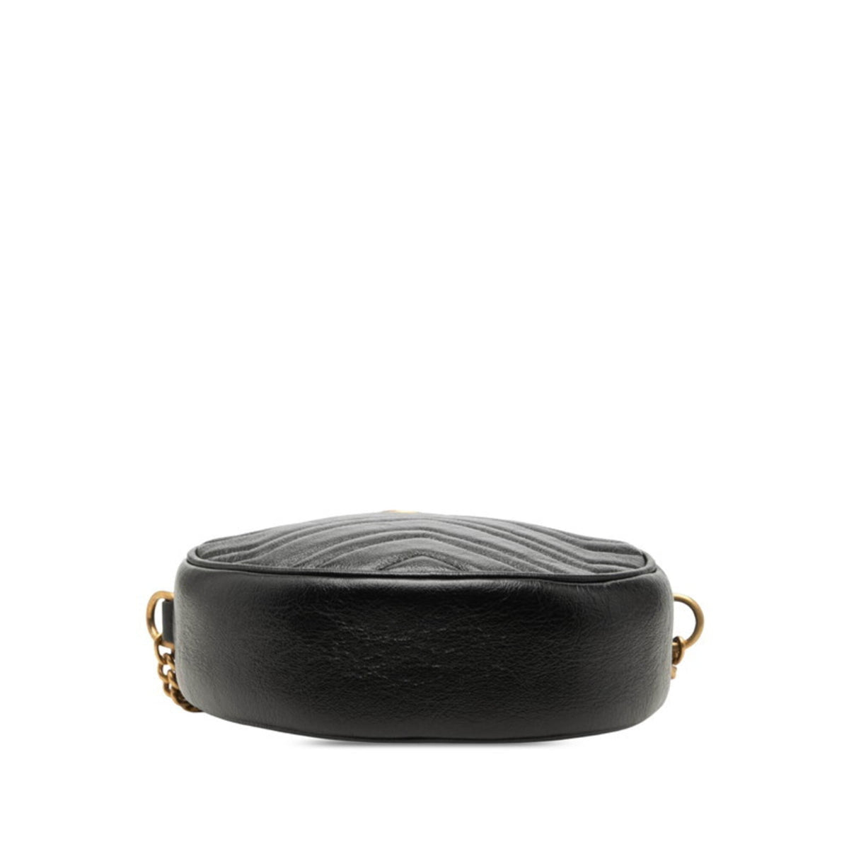 Gucci Gg Marmont Black Leather Shoulder Bag (Pre-Owned)