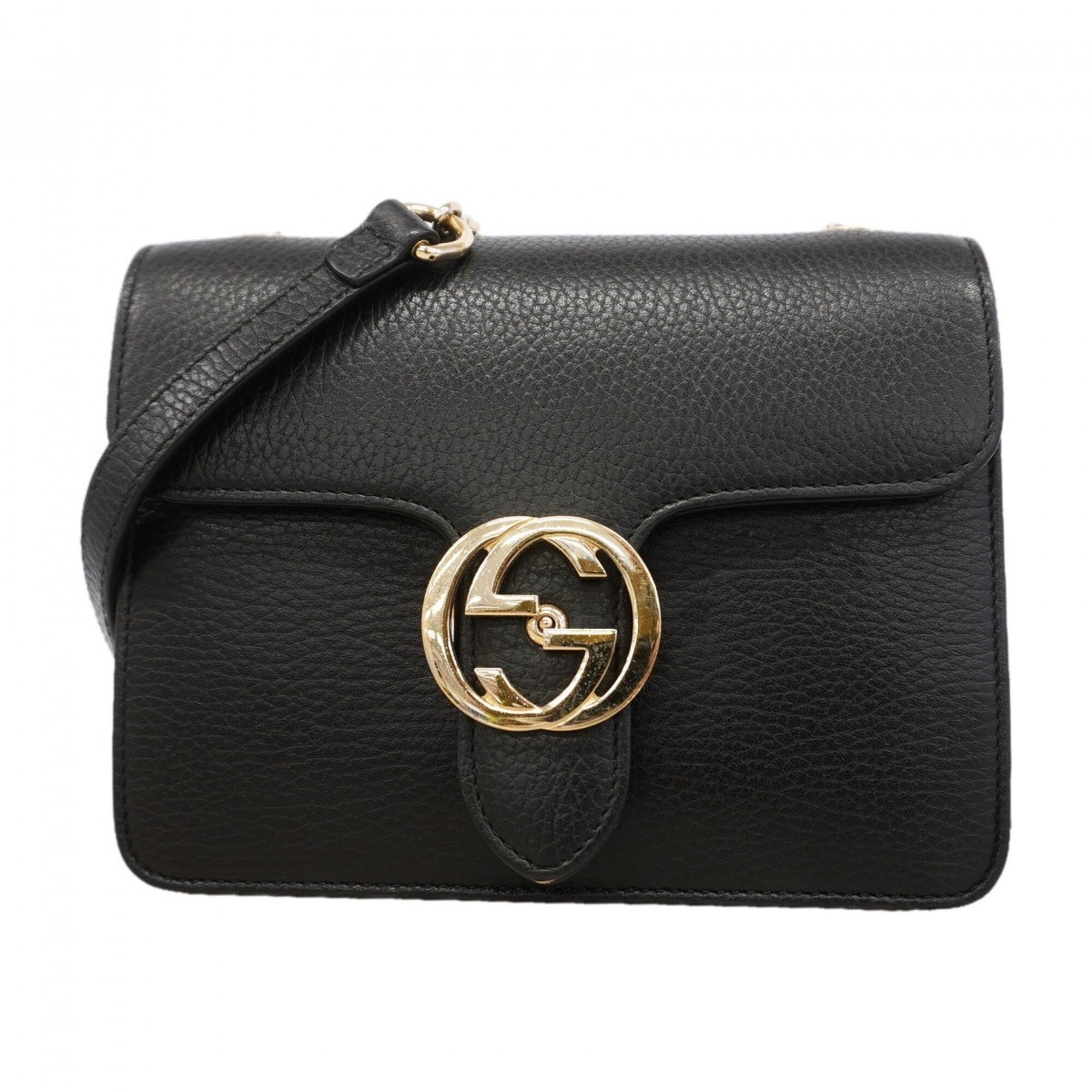 Gucci Black Leather Shoulder Bag (Pre-Owned)