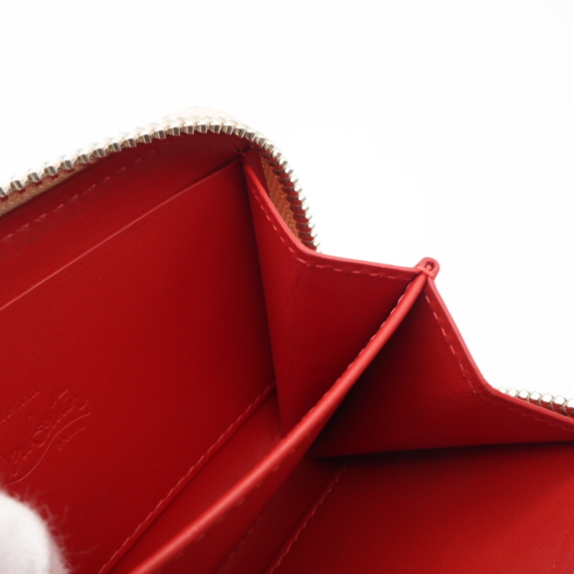 Christian Louboutin Beige Leather Coin Purse/Coin Case (Pre-Owned)