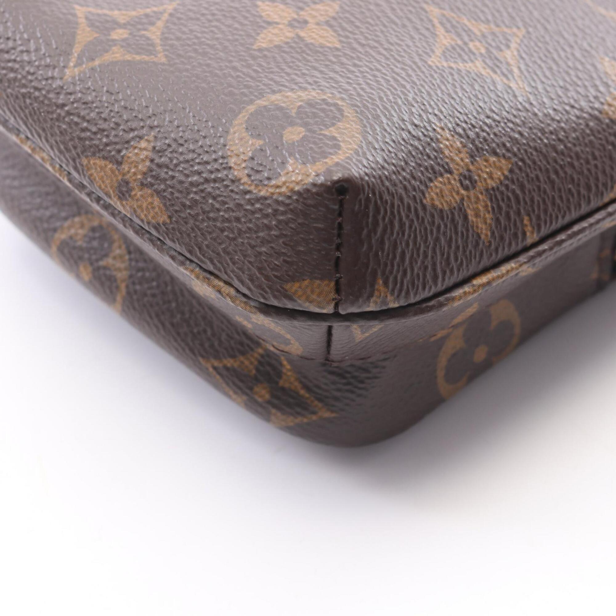 Louis Vuitton Brown Pvc Coated Canvas Leather Handbag (Pre-Owned)