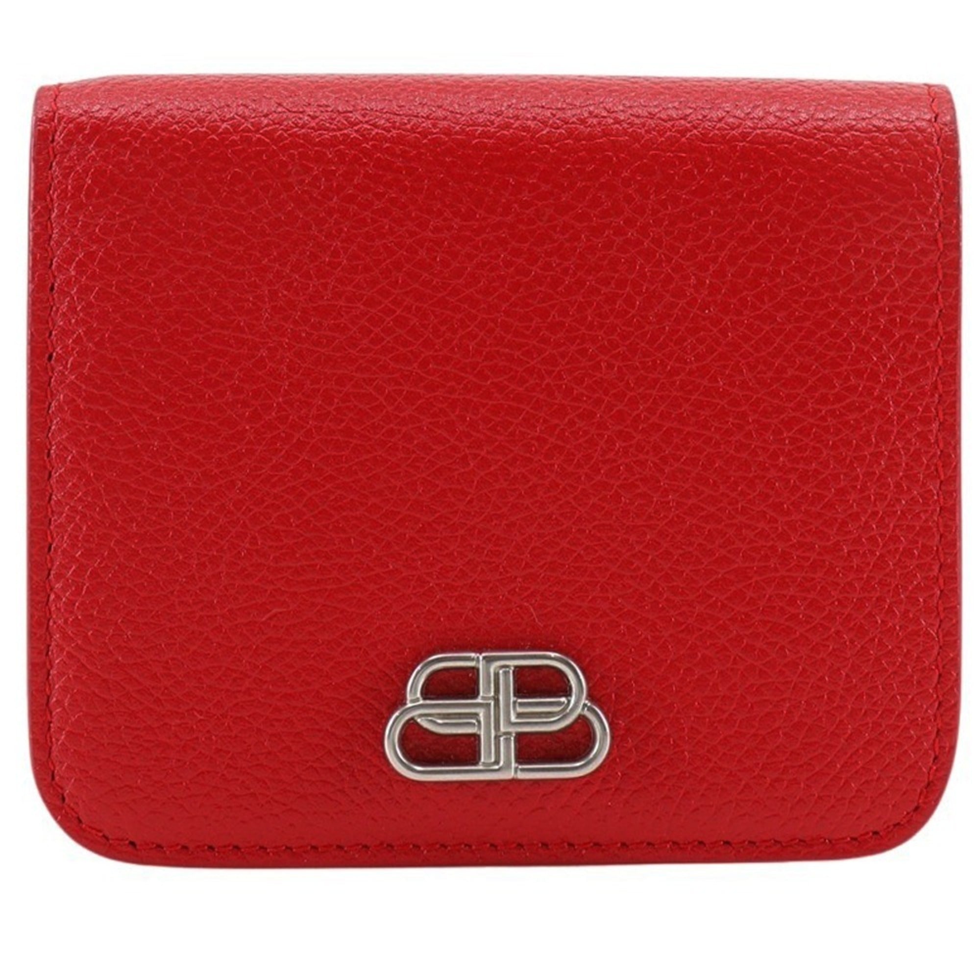 Balenciaga Red Color Leather Wallet (Bi-Fold) (Pre-Owned)