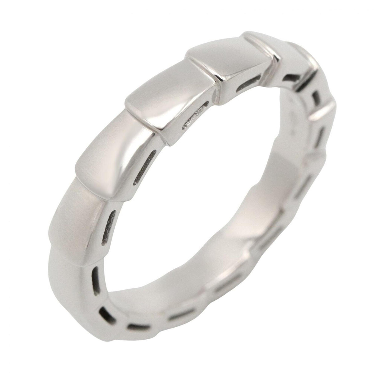 Bvlgari Silver White Gold (18K) Band Ring (Pre-Owned)