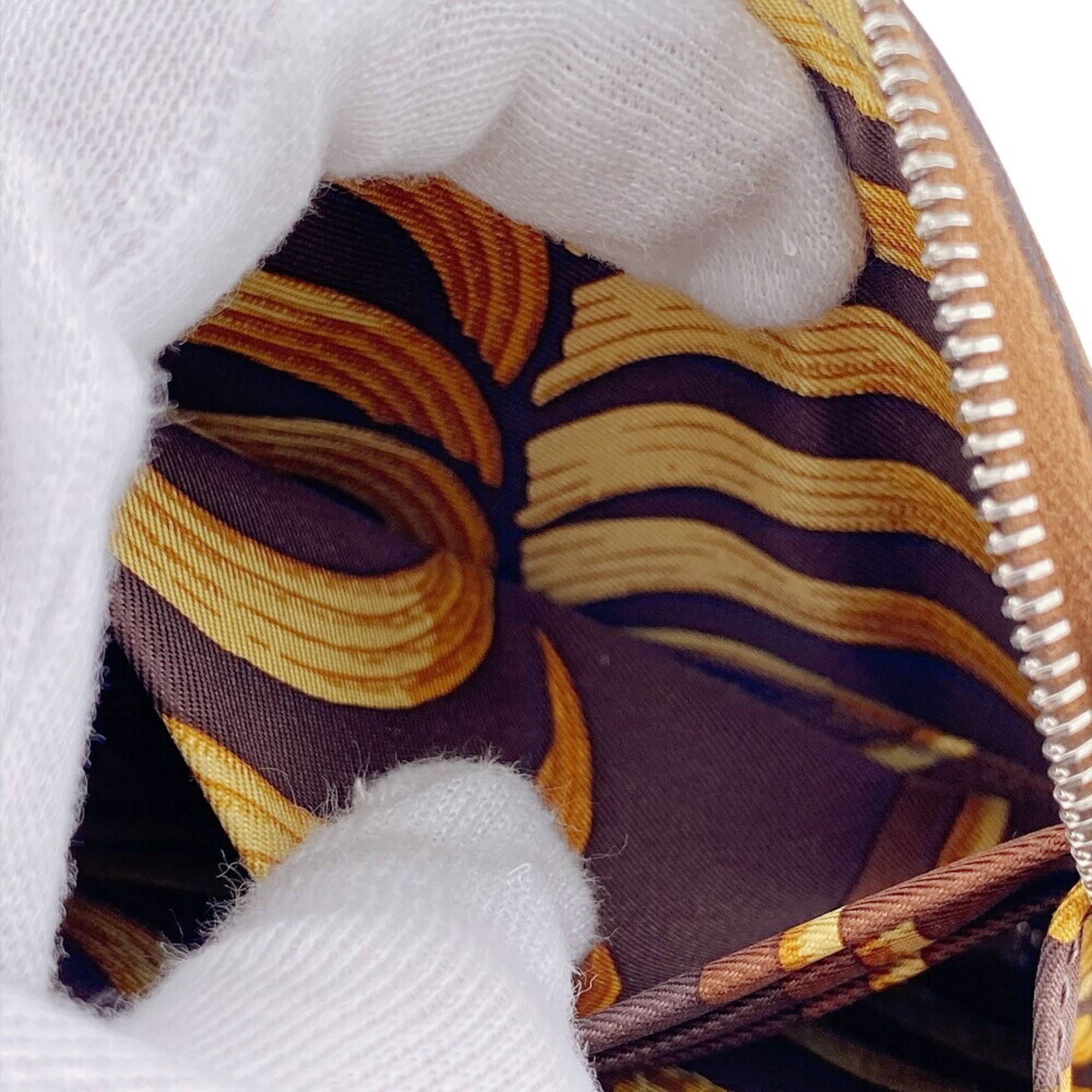 Hermes Brown Leather Coin Purse/Coin Case (Pre-Owned)
