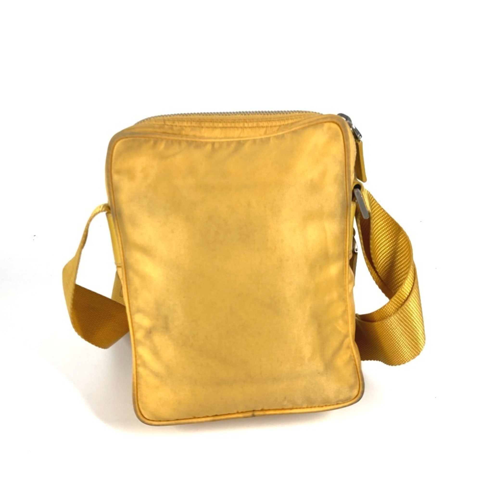Prada Yellow Nylon Pochette Shoulder Bag (Pre-Owned)