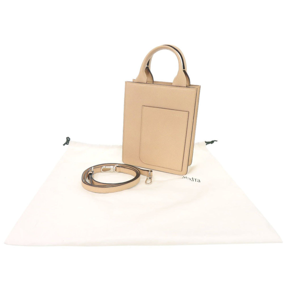 Valextra Beige Leather Shoulder Bag (Pre-Owned)