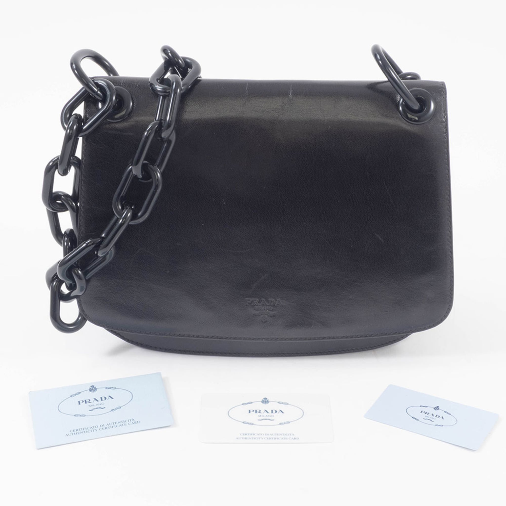 Prada Black Leather Shoulder Bag (Pre-Owned)
