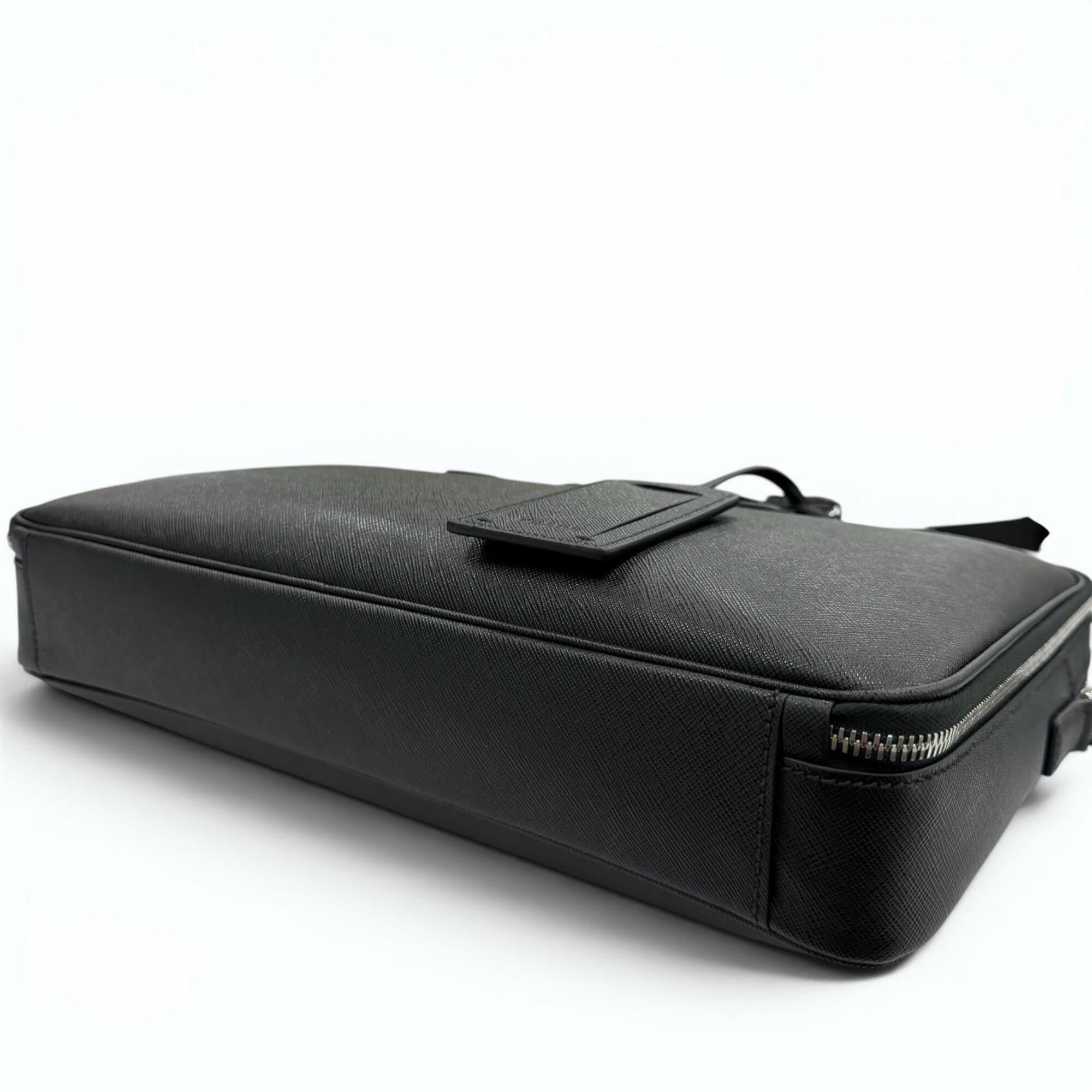 Prada Black Leather Briefcase (Pre-Owned)
