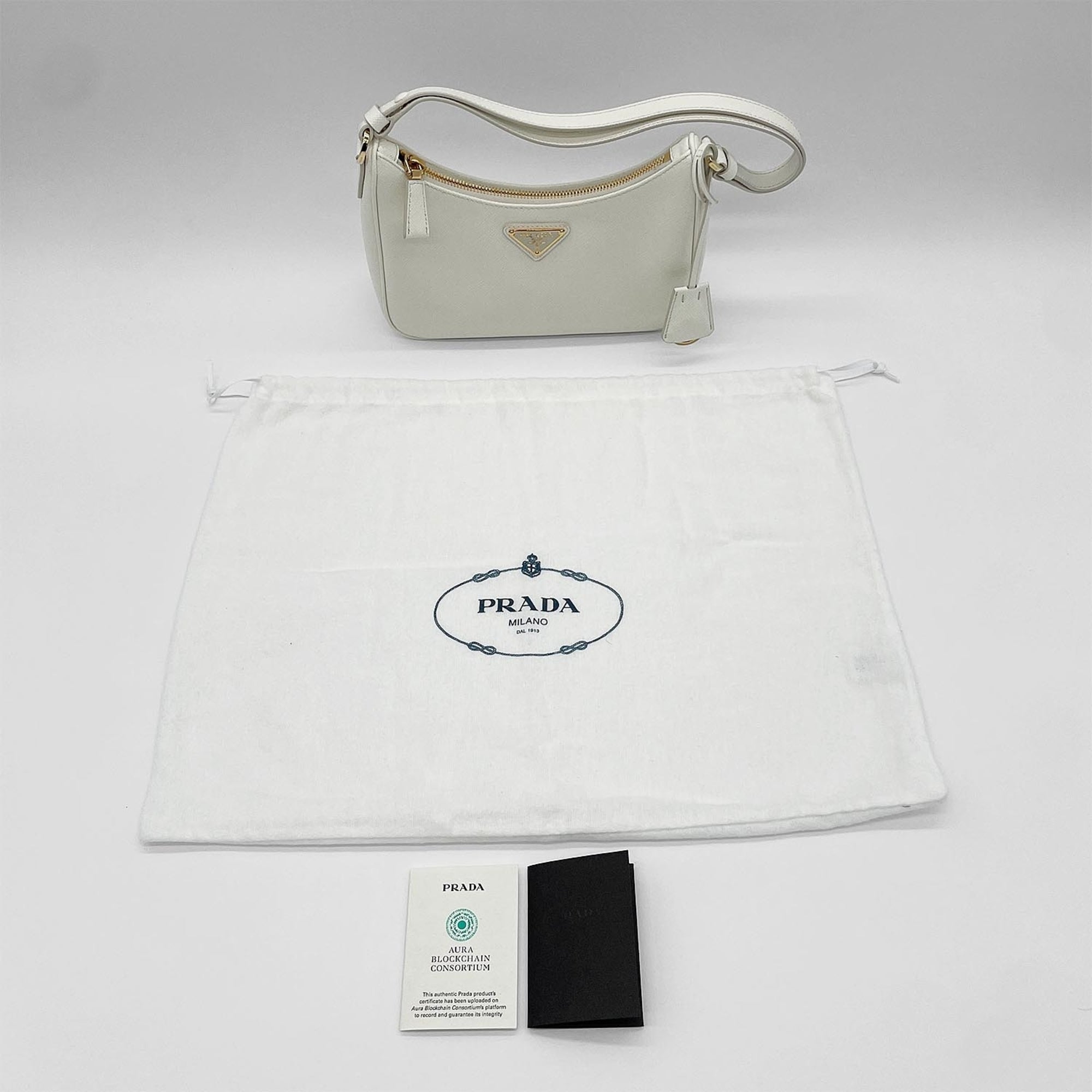 Prada White Leather Handbag (Pre-Owned)