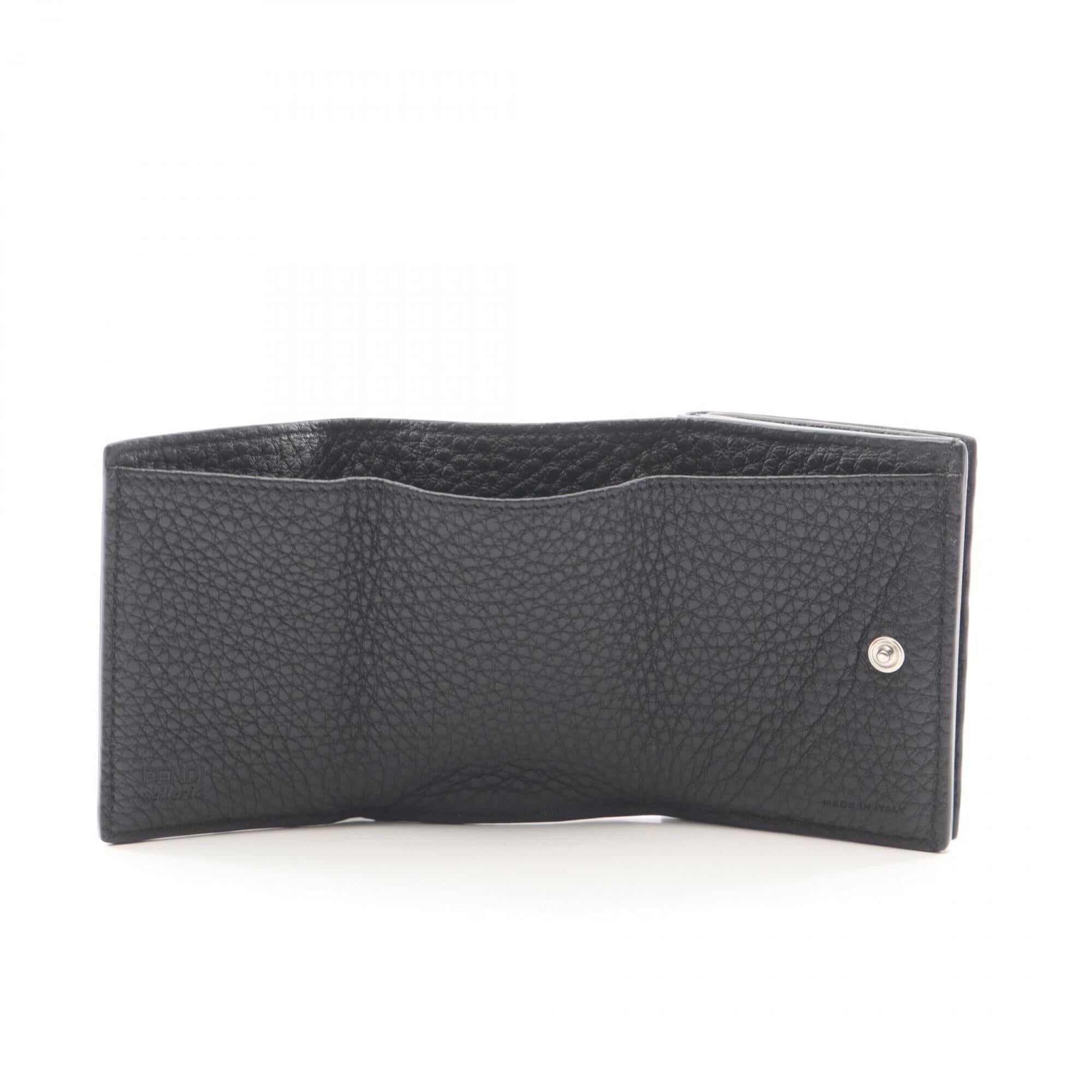 Fendi Black Leather Wallet (Tri-Fold) (Pre-Owned)
