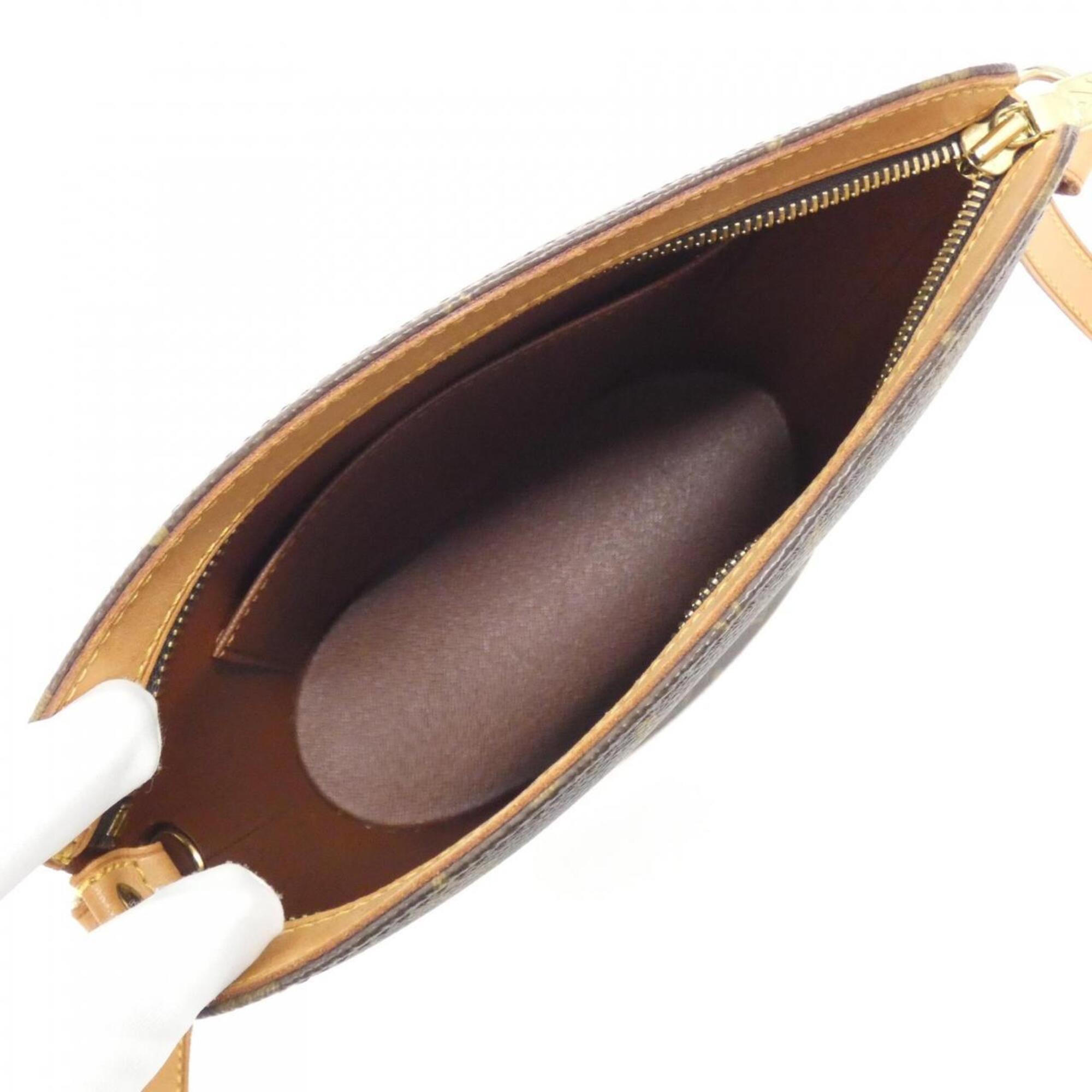 Louis Vuitton Monogram Marron Coated Canvas Shoulder Bag (Pre-Owned)
