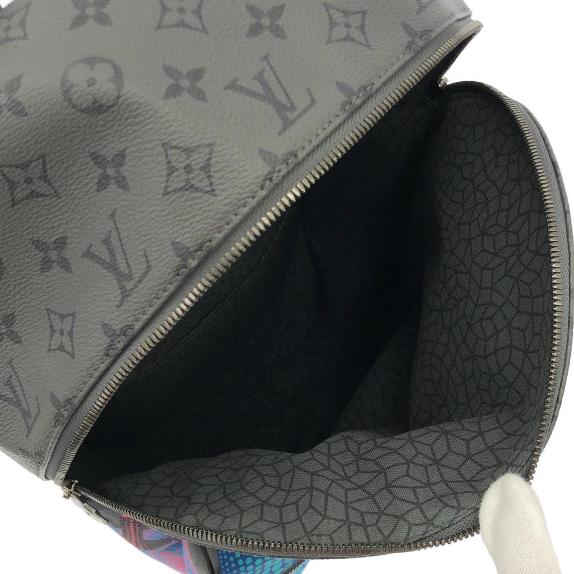Louis Vuitton Black Gris Coated Canvas Backpack (Pre-Owned)